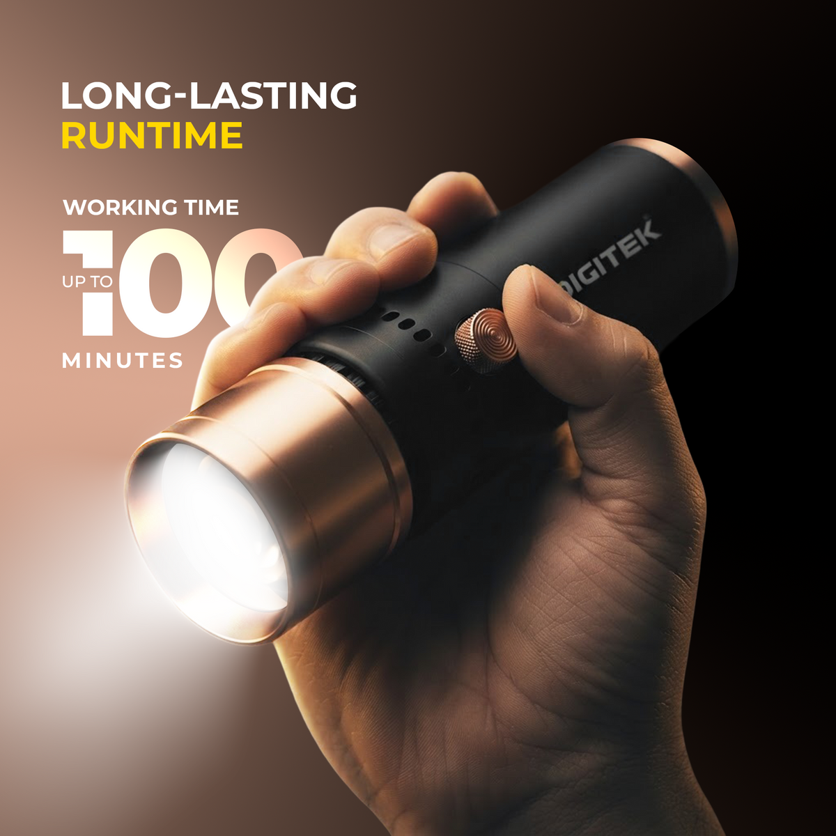 Digitek DS-32 WTP Photography Optical Snoot Light 32W, 4500mAh Battery, CRI 95+, 4 Color Light Modes, 20 Projection Gobos, 1-100% Dimming, Type-C Fast Charging, Creative Photography Lighting