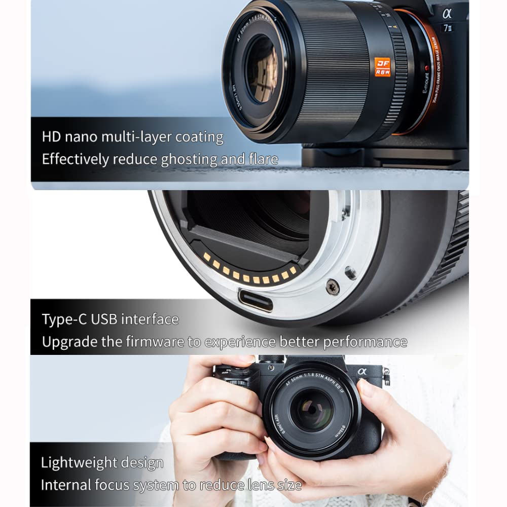 VILTROX 35mm f/1.8 F1.8 STM Auto Focus Full Frame Large Aperture Lens for Sony E-Mount Cameras A7II A7III A7RIII A7SIII A7II A7RIV A9 A6600 A6500 A6400 A6300 A6100 A6000 A5100 A7III A7RIII