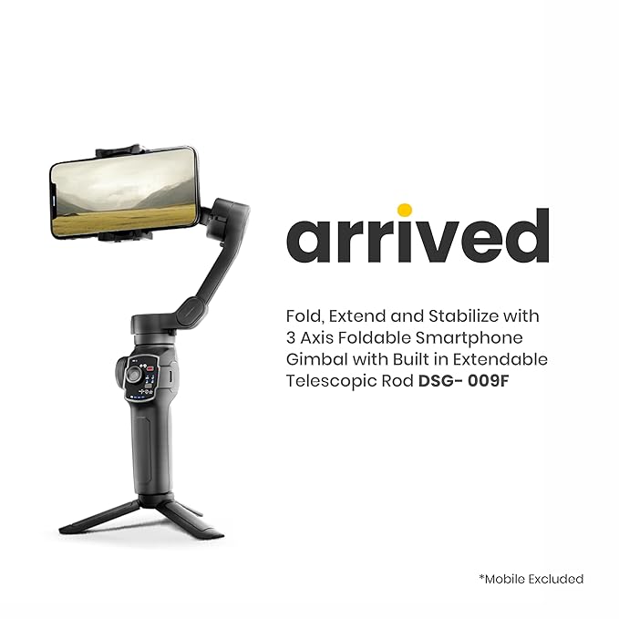 Digitek (DSG-009F) 3 Axis Foldabe Smartphone Gimbal with Built in Extandable Telescopic Rod