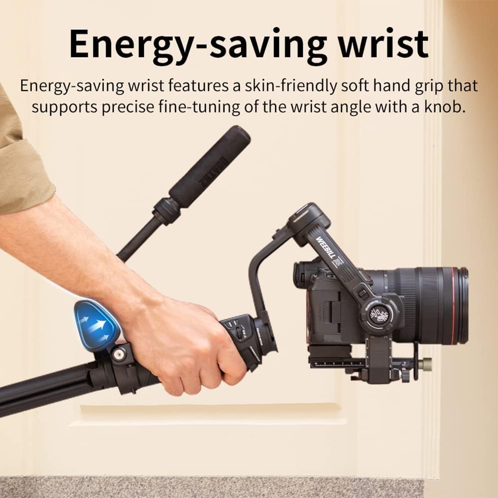 ZHIYUN Weebill 3S 3-Axis Gimbal Stabilizer for DSLR and Mirrorless Camera Compatible with Sony Nikon Canon Panasonic Lumix Extendable Sling Grip Integrated Fill Light Pd Fast Charge-Multicolor