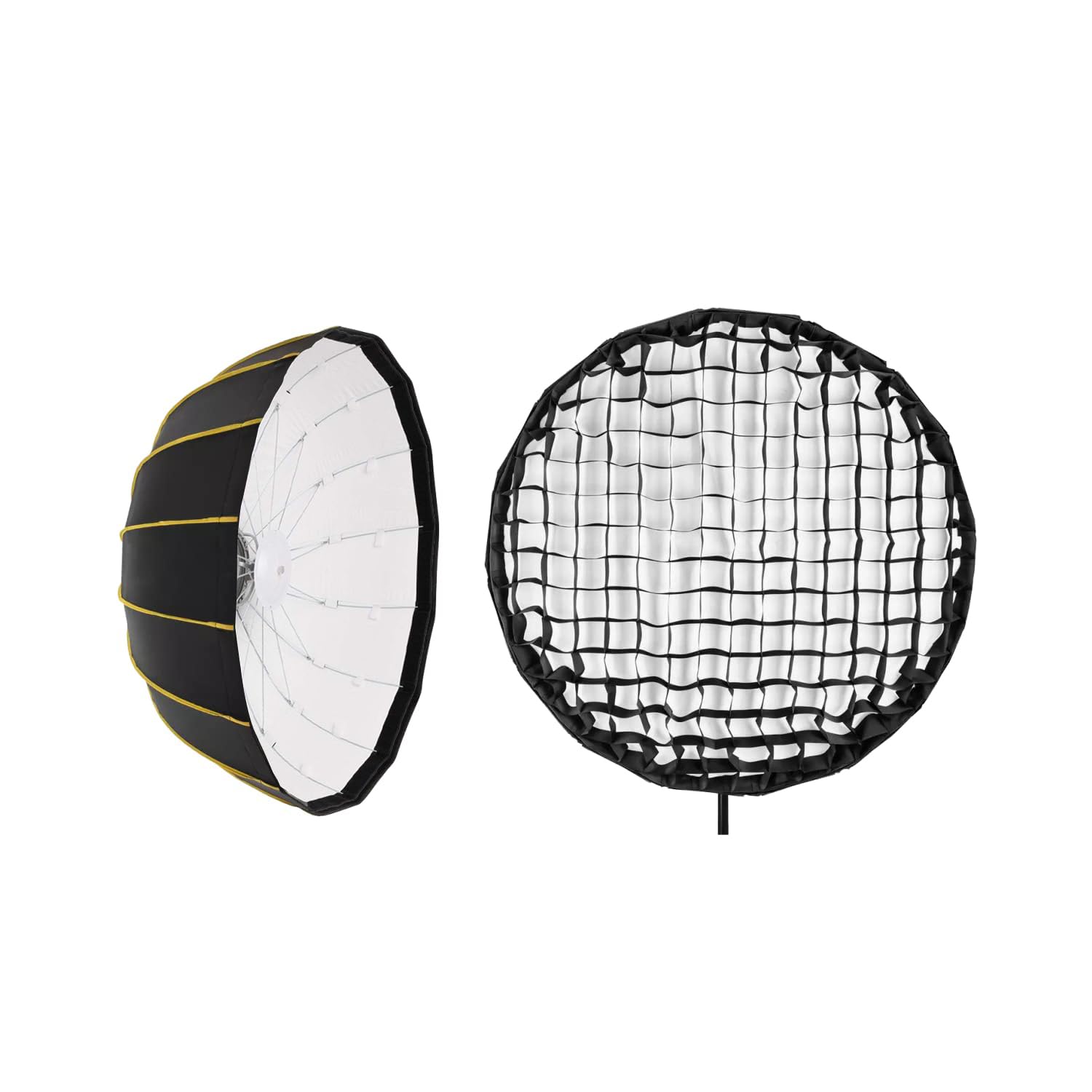Digitek DBDS-105W 105cm Beauty Dish Softbox (White), Collapsible, Transportable, Lightweight Bowen Mount for Photography & Studio Lighting with Removable Diffuser