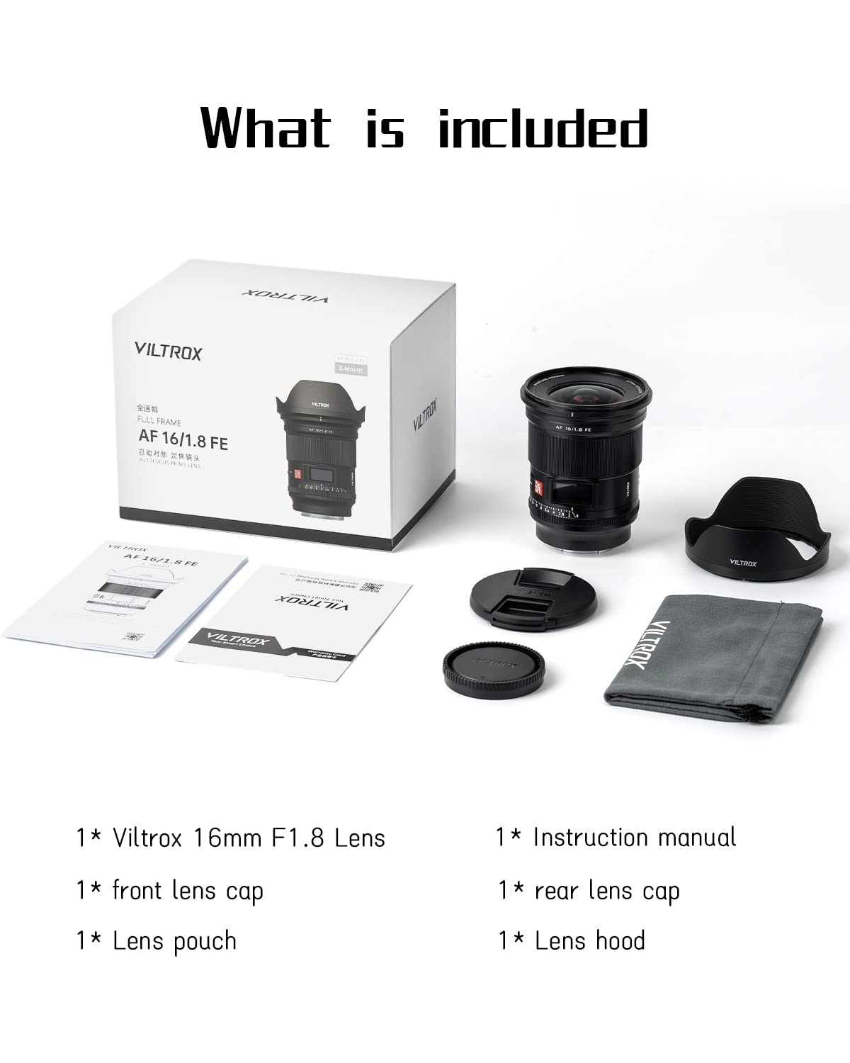 Viltrox 16mm F1.8 Pro Level Wide Angle Autofocus Lens with LCD Screen, Compatible with Full-Frame Sony E-Mount Mirrorless Cameras Alpha a7 a7II a7III a7R a7RII a7RIII a7RIV a7S a7SII a9 a7C