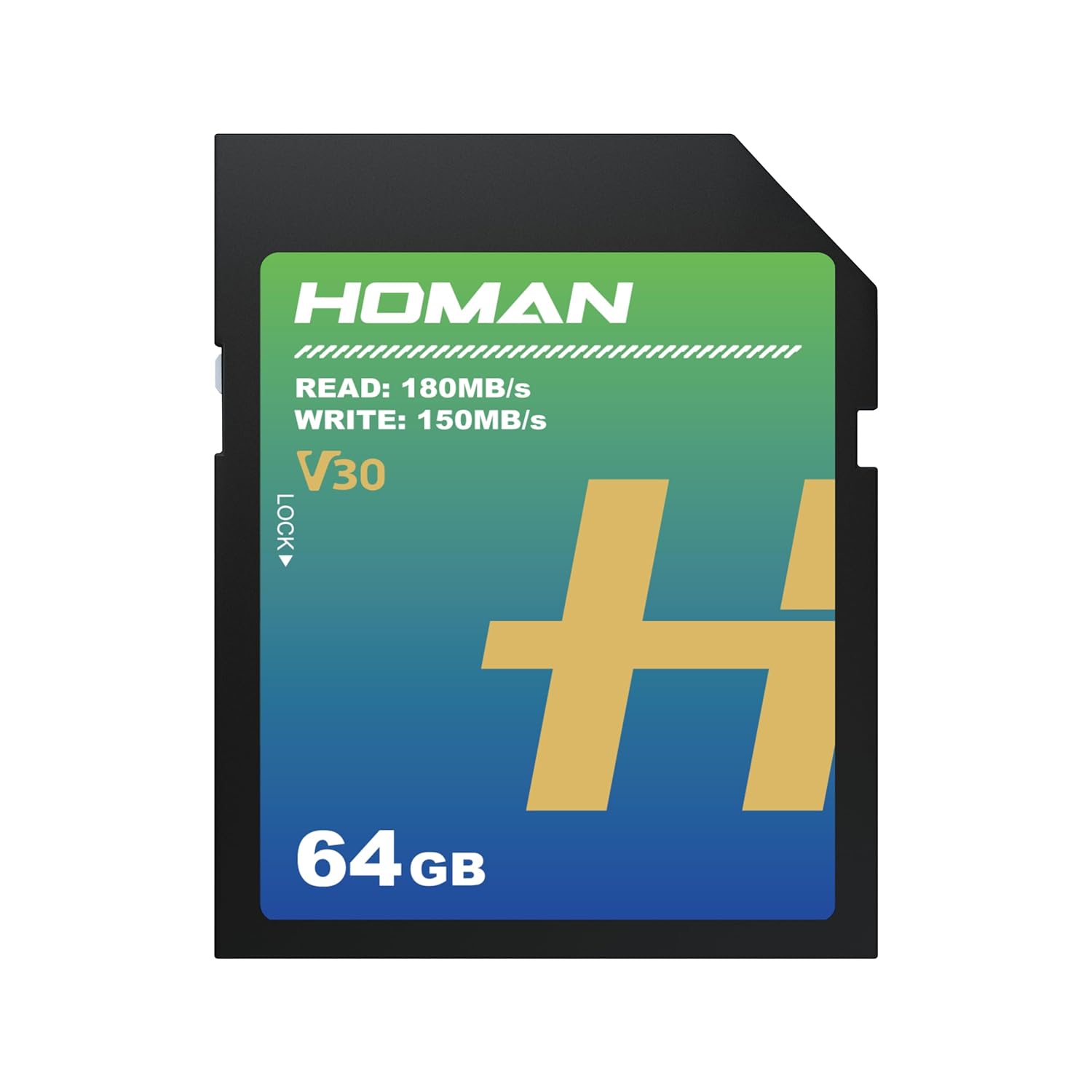 HOMAN UHS-I SD Card (V30) 64GB fit for Any Environmental Temperature from -10 Degree to 70 Degree Celsius with 5 Year Warranty & Recovery