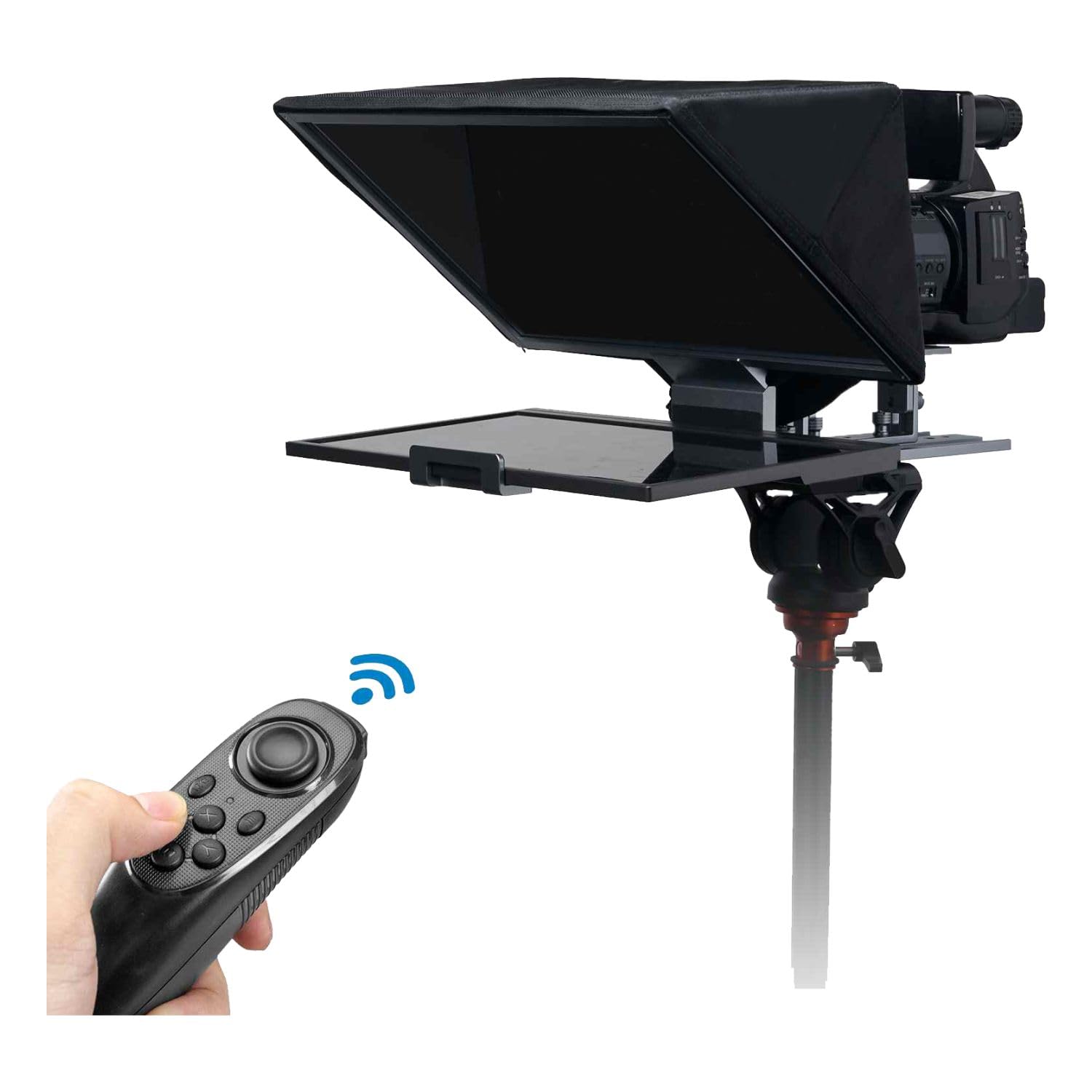 Digitek (DTP-016) 16” Digitek Teleprompter for Smartphone & DSLR Supports w/Remote Control, APP Compatible with iOS & Android System for Video Creator