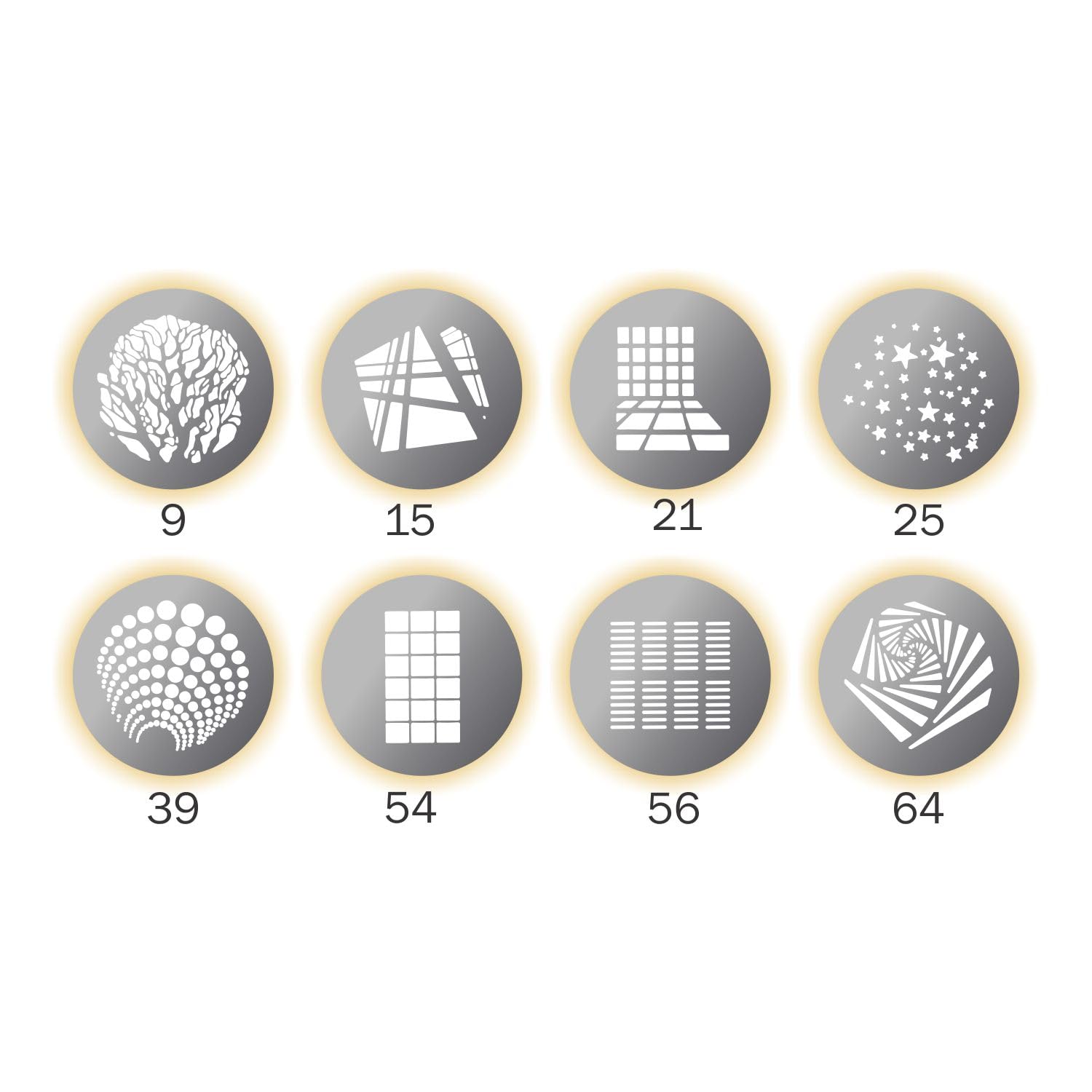 Digitek (DGS 001)Stainless Steel GOBO Pattern Kit with 8 Creative Pattern Effect for Optical Snoot