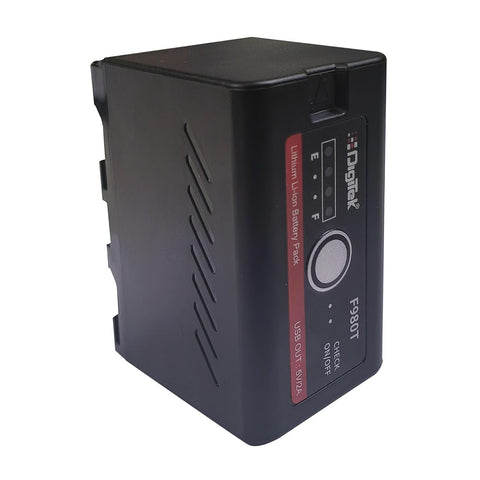 DIGITEK (NP-F980 C Platinum) 7.4v 12000mAh Platinum Extra Power Secondary Rechargeable Li-ion Camera Battery with 5V Type C Charging Port