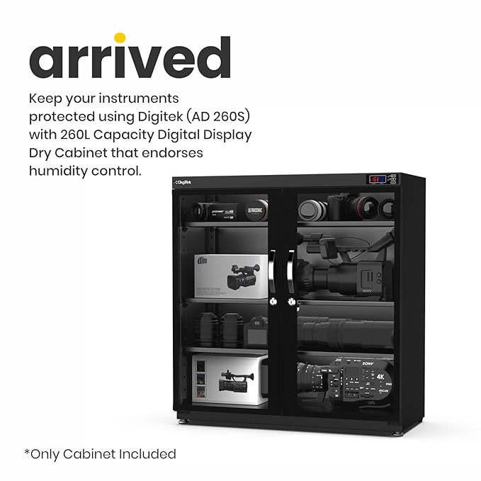 Digitek AD 260S 250 Liters Capacity Digital Display Dry Cabinet with Humidity Controller