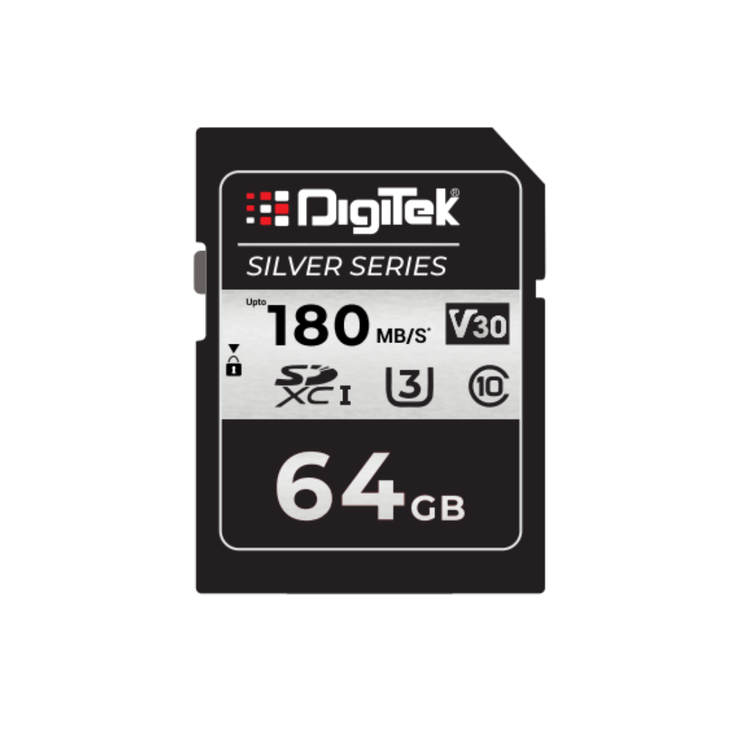 Digitek SD Card 64GB V30 SILVER - Image 1