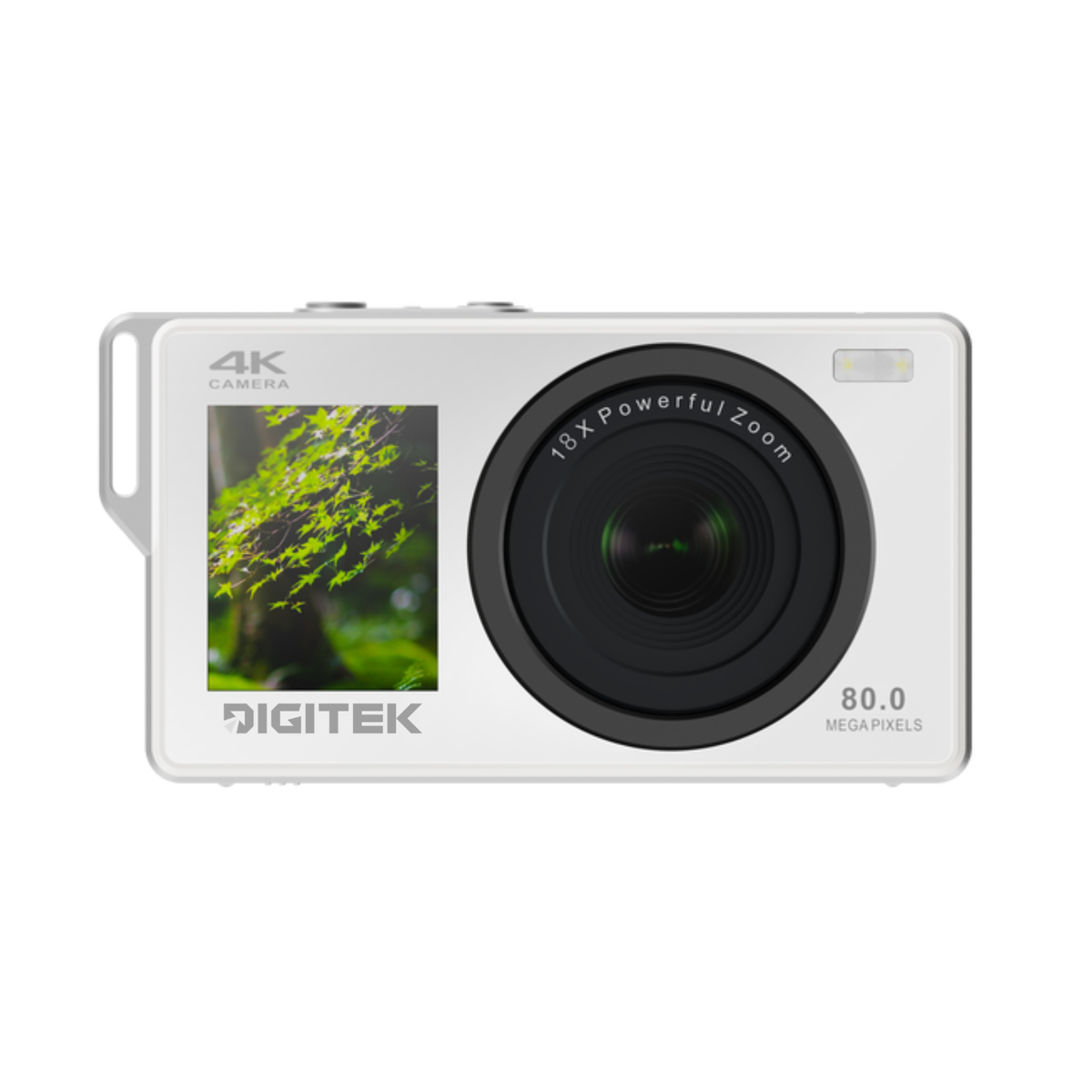 Digitek DAC-203 4K Digital Camera, 80MP Photo Resolution, 4K 30FPS Video, 18X Digital Zoom, Dual LCD Screen, 65°-100° Lens, Auto Focus, Built-in Fill Light, WiFi Connectivity, Type-C Charging