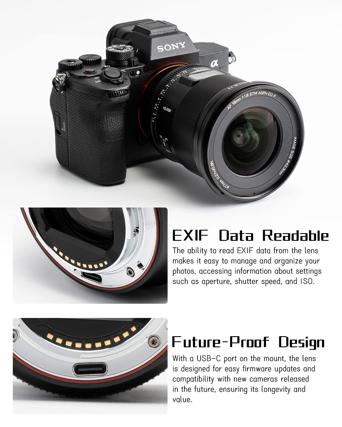 Viltrox AF 16mm F1.8 FE Full Frame Wide Angle Auto Focus Lens for Sony  E-mount