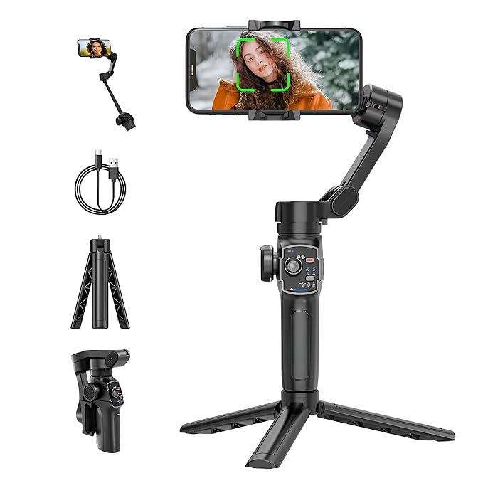 Digitek (DSG-009F) 3 Axis Foldabe Smartphone Gimbal with Built in Extandable Telescopic Rod