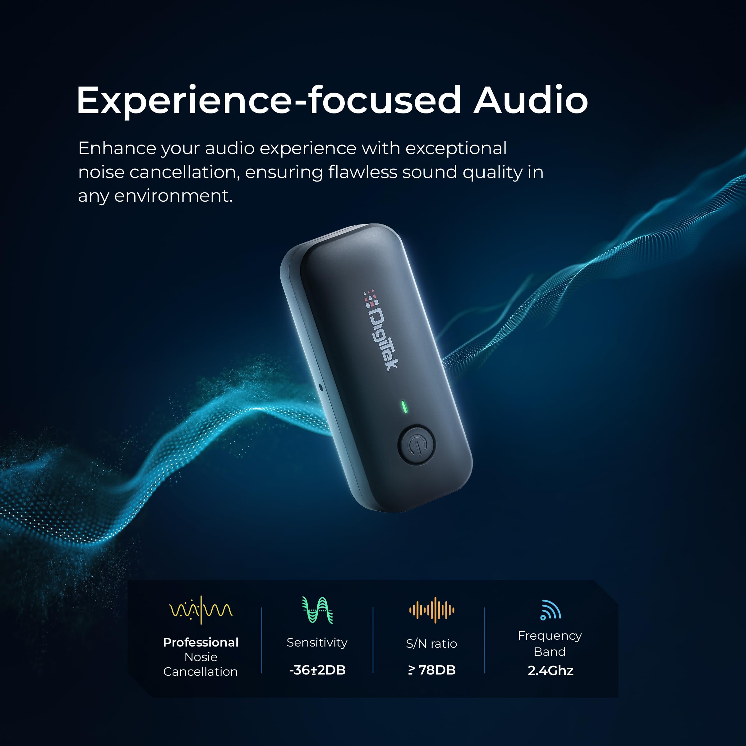 Digitek (DWM 106) 2-in-1 Wireless Microphone System, 80M Range, Noise Cancellation & Reverberation Mode, 360° Sound Capture, Lightning/Type-C/TRRS/TRS Adapter Support for DSLR/Camcorder/Android & iOS (White Color))