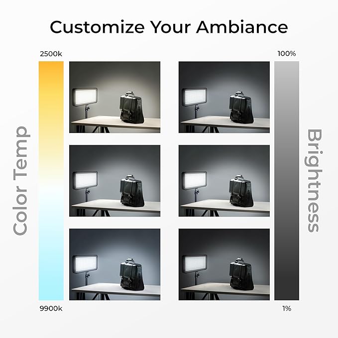 Digitek (LED-D300) Ultra Slim Portable Professional LED Video Light Multi Scene Lightening & Colour Temperature & Brightness Control, For Photo & Videography (Battery Not Included)