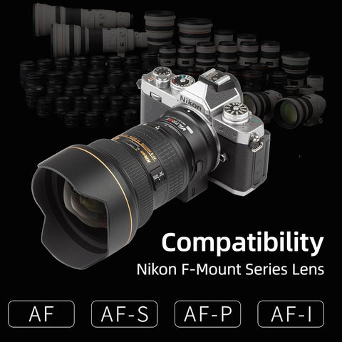 VILTROX NF-Z Auto Foucs Lens Adapter, Design for Nikon F-Mount Lens to Z-Mount Camera, Compatible with Z5 Z50 Z6 Z6II Z7 Z7II Zfc Cameras