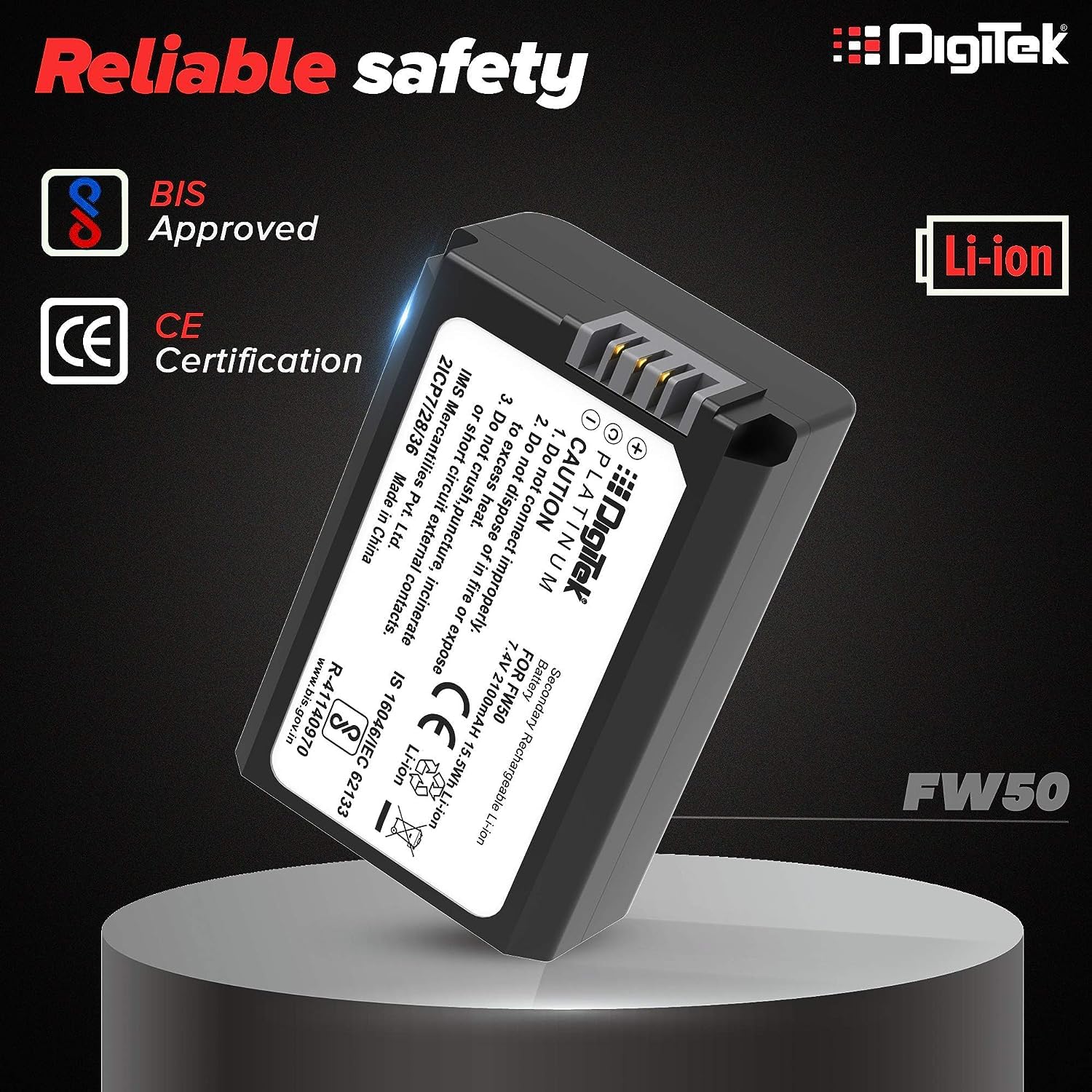 Digitek Battery (S) FW50 P + DPUC 014D with FW50 P Battery