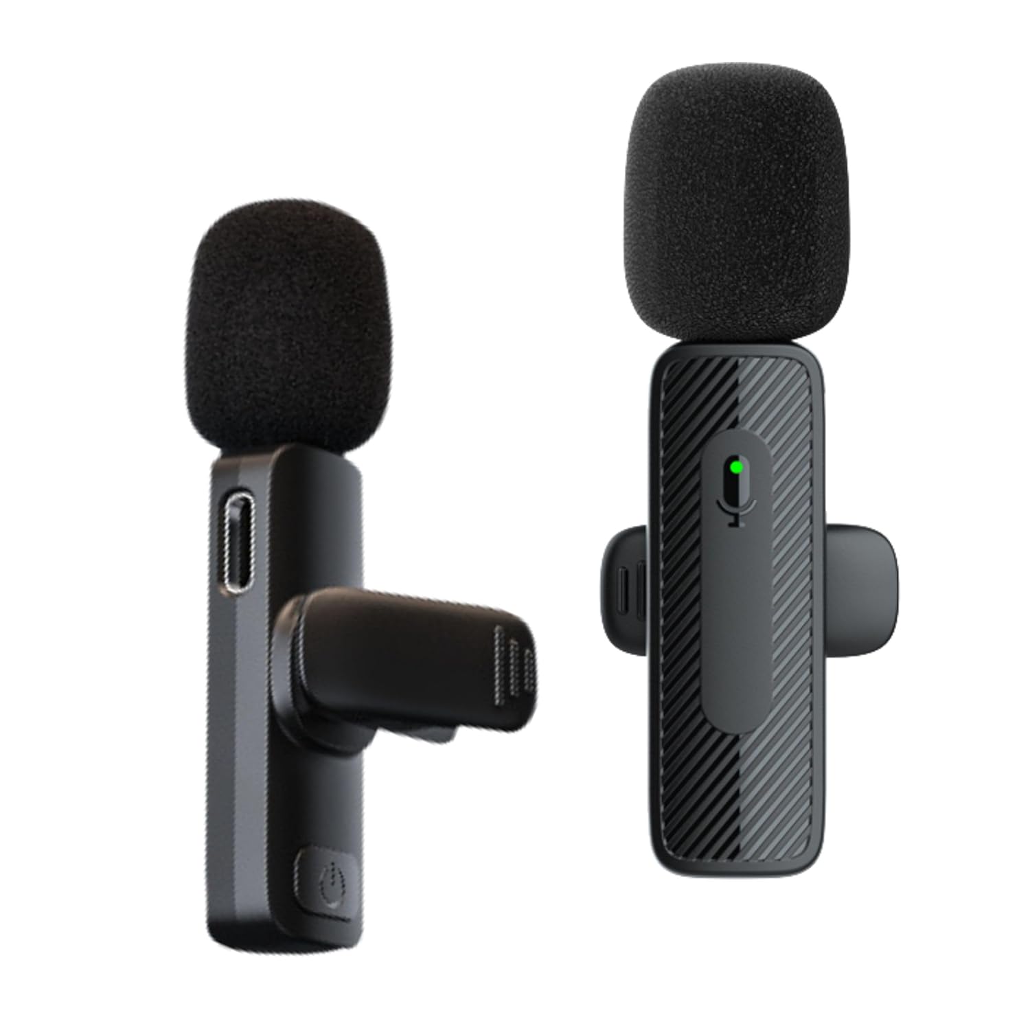 Digitek® (DWM-008 PRO) Wireless Microphone & Receiver with Type-C Connector, 2x Mic System, 2.4GHz Frequency, 4Hr Battery, 20m Range, For Android Devices, Ideal for Voice Recording, & Live Streaming