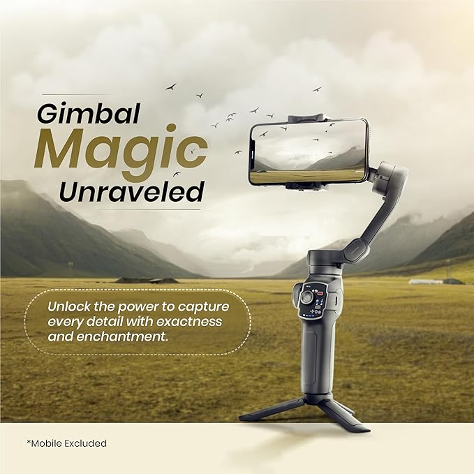 Digitek (DSG-009F) 3 Axis Foldabe Smartphone Gimbal with Built in Extandable Telescopic Rod
