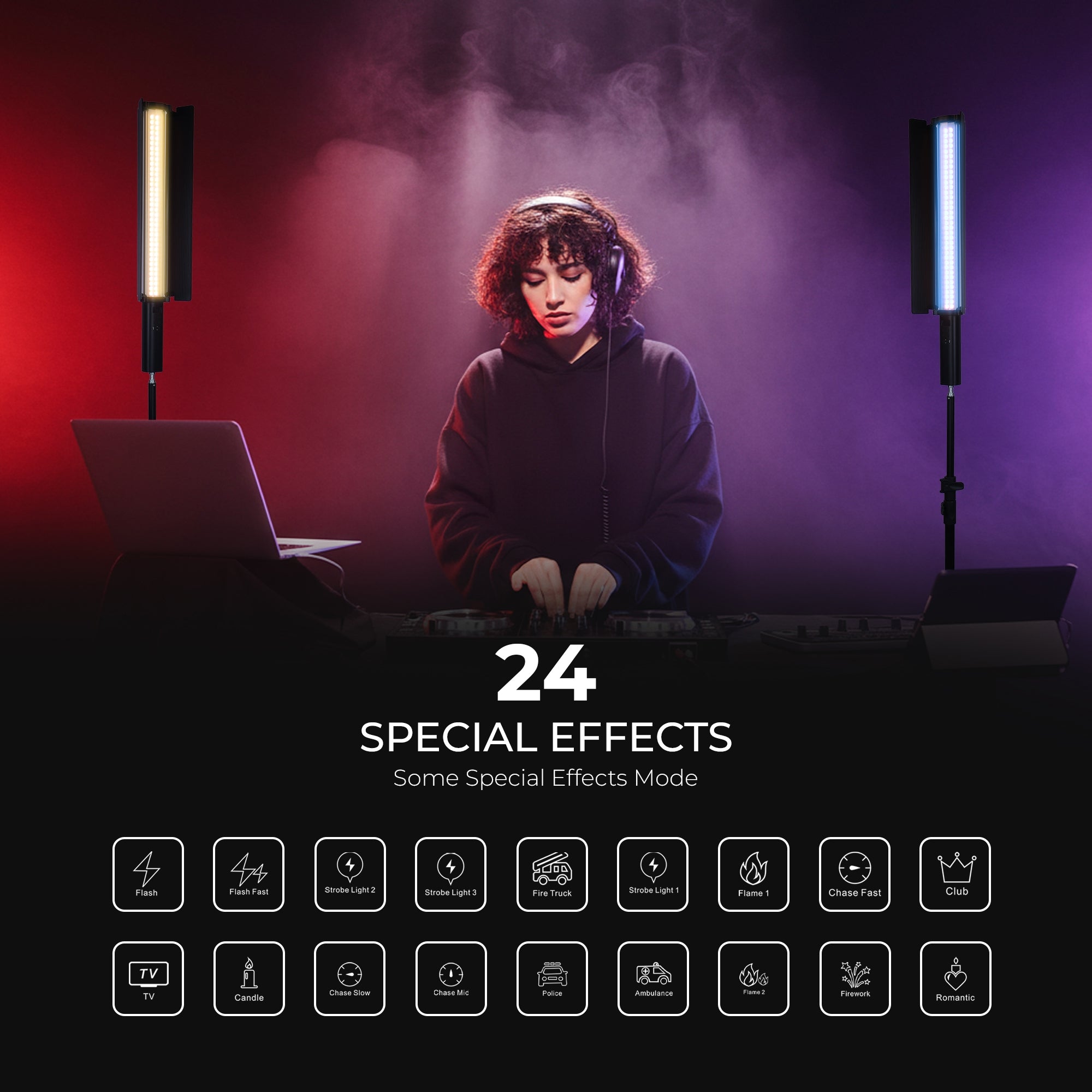 Digitek (DSL 27W RGB) Portable 27W Handheld RGB LED Light Wand