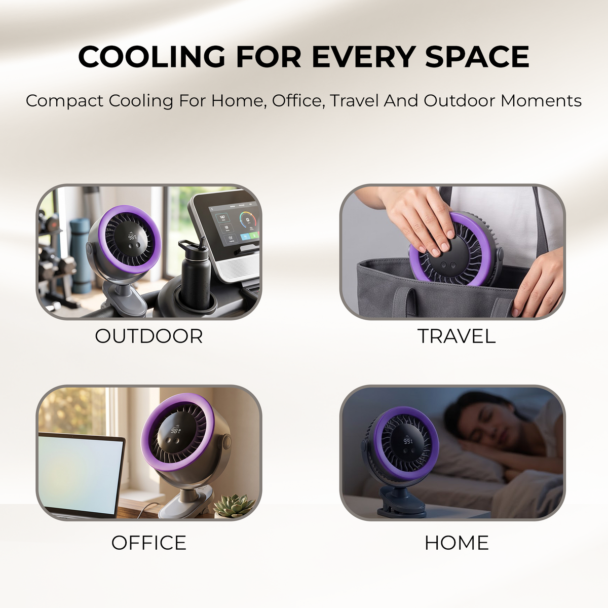Digitek DPF-02 Portable Rechargeable Desktop Clip Fan, 5 Speed Levels, 360° Adjustable Head, 2000mAh Battery, USB Type-C Fast Charging, LED Battery Indicator, Clip & Desk Fan for Home, Office & Travel