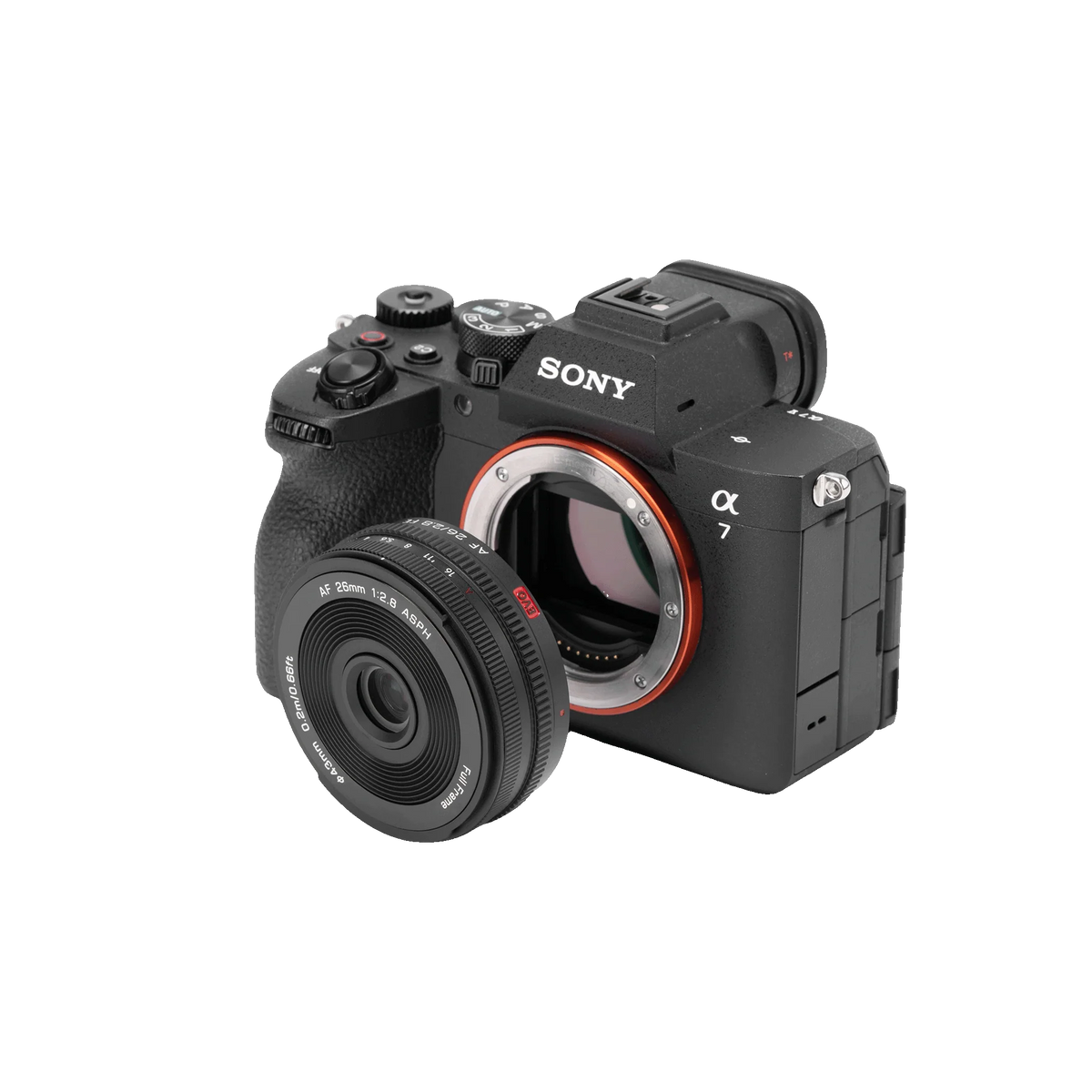 Viltrox AF 26mm F2.8 EVO Full-Frame Prime Lens for Sony E-Mount, Pancake Lens with Dual Control Rings, F2.8 Aperture, 0.2m Minimum Focus Distance, 130g All-Metal Body, USB-C Firmware Port