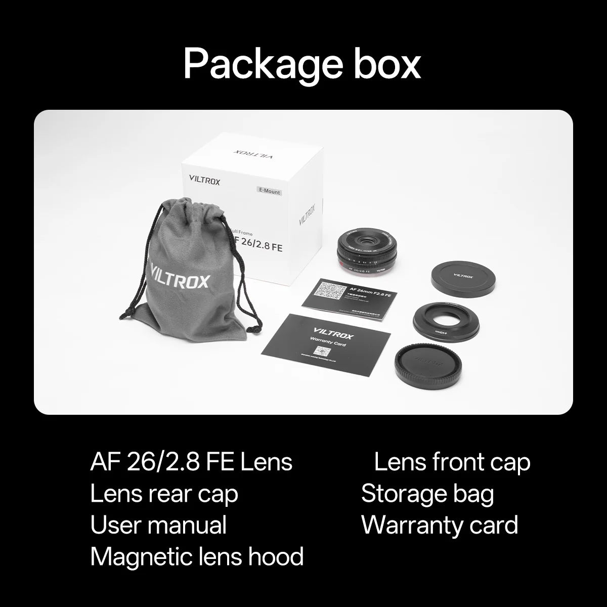 Viltrox AF 26mm F2.8 EVO Full-Frame Prime Lens for Sony E-Mount, Pancake Lens with Dual Control Rings, F2.8 Aperture, 0.2m Minimum Focus Distance, 130g All-Metal Body, USB-C Firmware Port