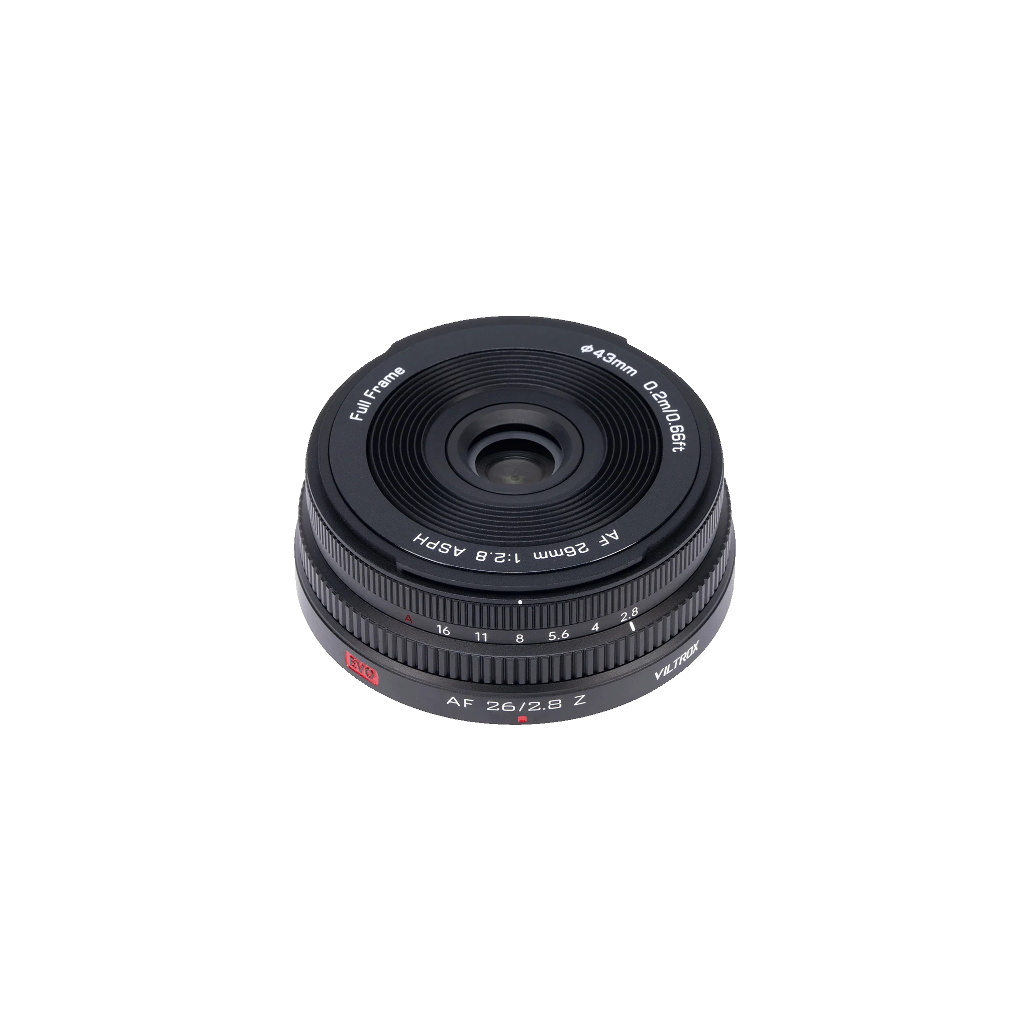 Viltrox AF 26mm F2.8 EVO Full-Frame Prime Lens for Nikon Z-Mount, Pancake Lens with Dual Control Rings, F2.8 Aperture, 0.2m Minimum Focus Distance, 130g All-Metal Body, USB-C Firmware Port