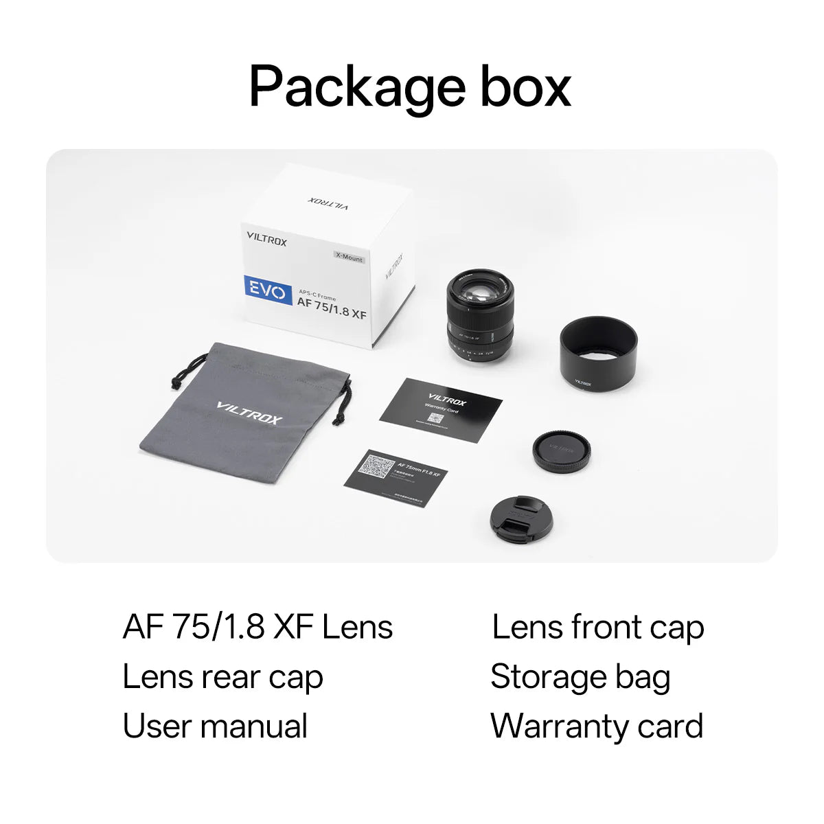 Viltrox AF 75mm F1.8 EVO APS-C Prime Lens for Fujifilm X-Mount, STM Autofocus Lens with F1.8 Aperture, 0.74m Close Focus, 58mm Filter Thread, USB-C Firmware Upgrade, Lightweight 325g Design