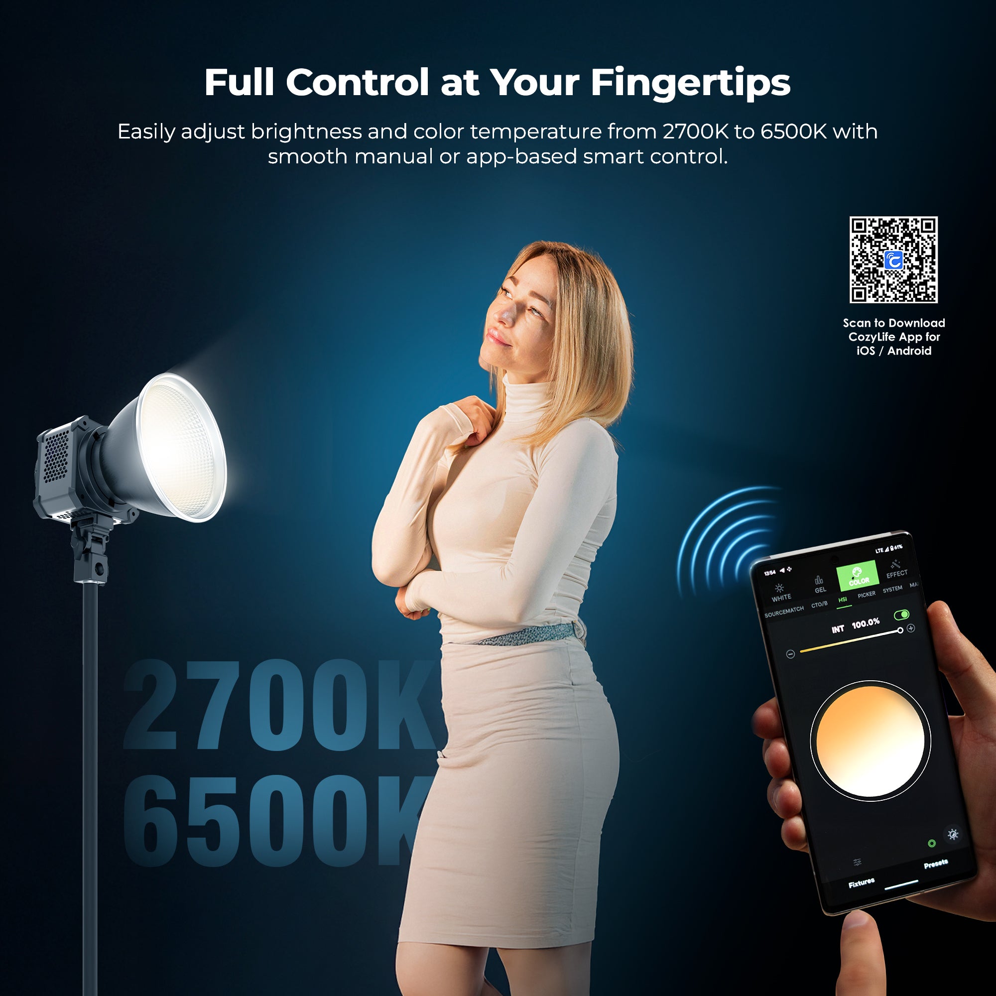 Digitek (DCL 250 WBC DC) 200W Bi-Color Continuous LED Video Light