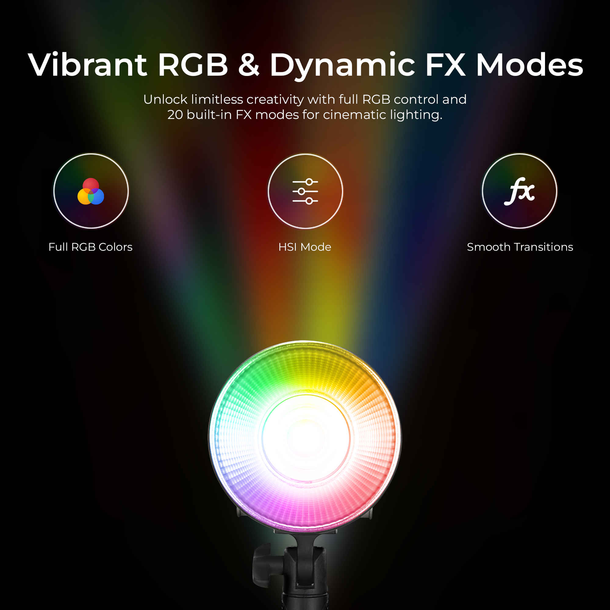 Digitek(DCL-100 WBC RGB Combo) Continuos LED Light DCL- 100 WBC RGB with Mini Bowen Mount Reflector