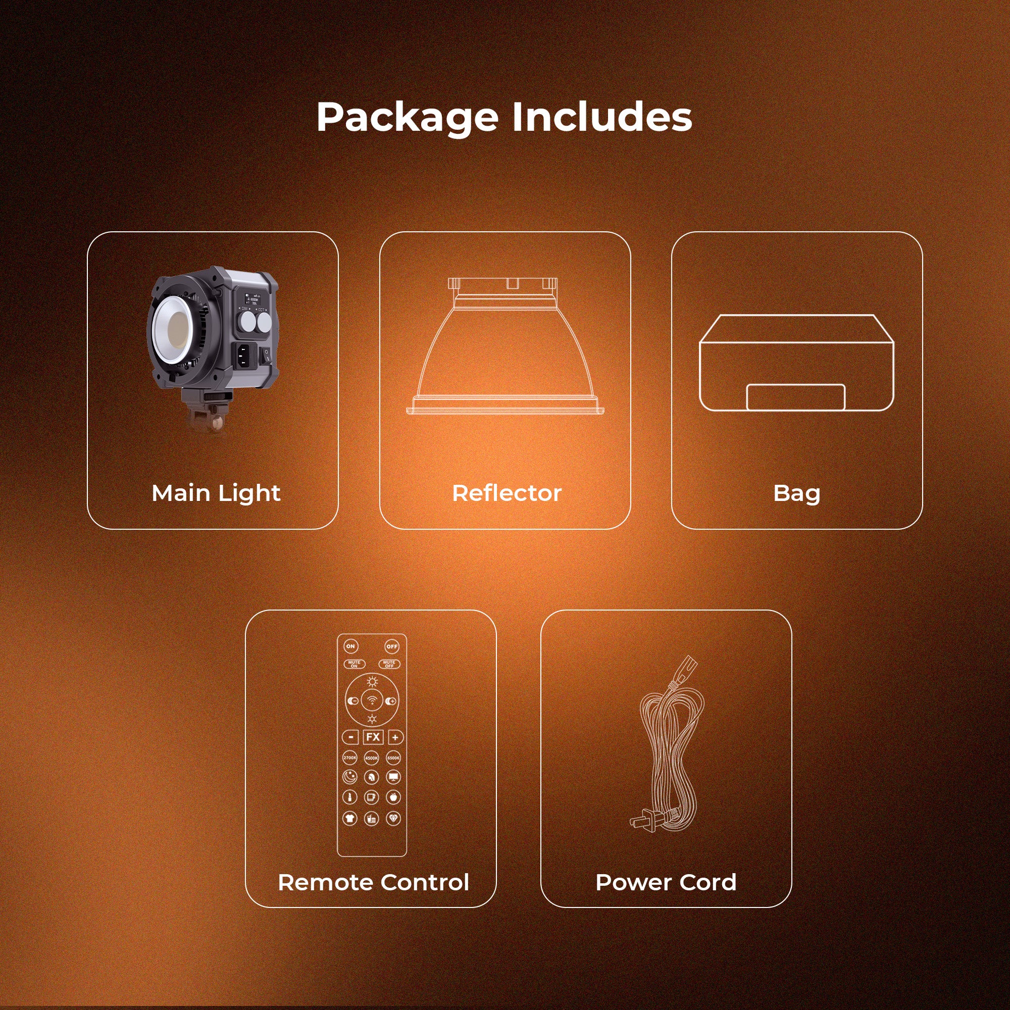 Digitek (DCL 400W Combo) 300W Bi Color Continuous LED Light with Reflector