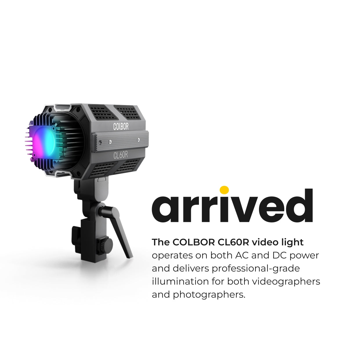 COLBOR CL60R COB Video Light, RGBWW 65W Full Color 2700K-6500K Bowens Mount APP Control - Digitek