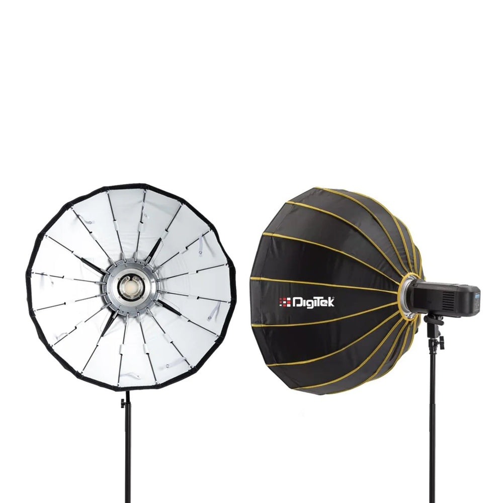 Digitek DBDS-105W 105cm Beauty Dish Softbox (White), Collapsible, Transportable, Lightweight Bowen Mount for Photography & Studio Lighting with Removable Diffuser