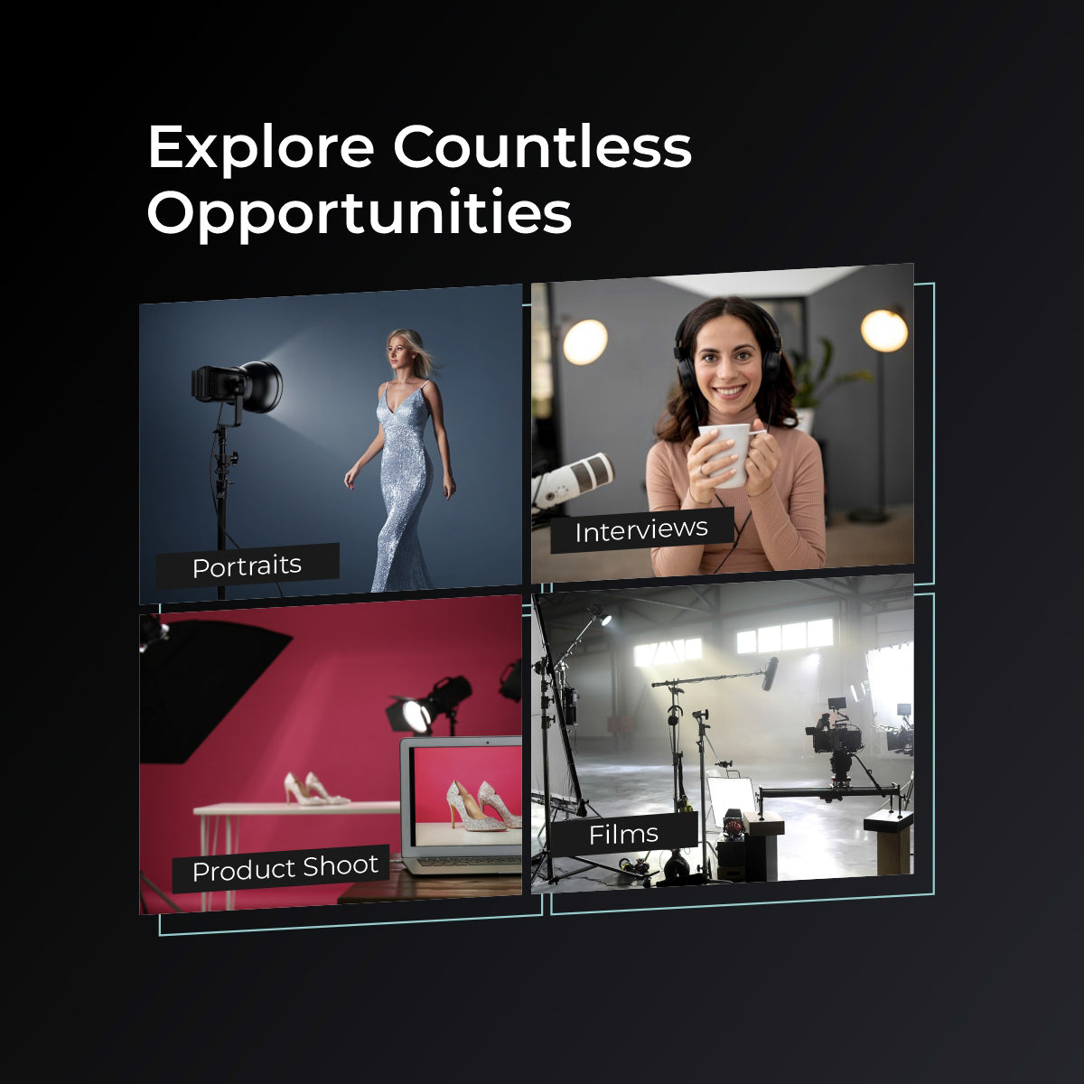 Buy Digitek DCL-100WBC DC Combo Bi Color Continuous AC/DC LED Light DCL ...