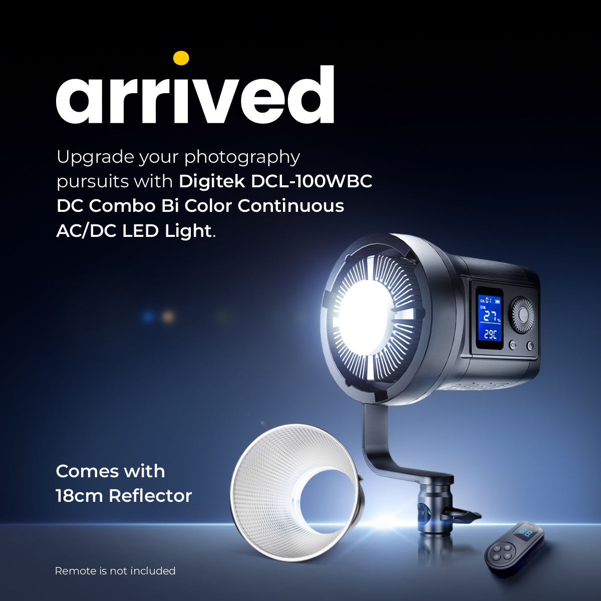 Buy Digitek DCL-100WBC DC Combo Bi Color Continuous AC/DC LED Light DCL ...
