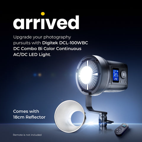 Digitek DCL-100WBC DC Combo Bi Color Continuous AC/DC LED Light DCL-lOOWBC DC Combo with 18 CM Reflector