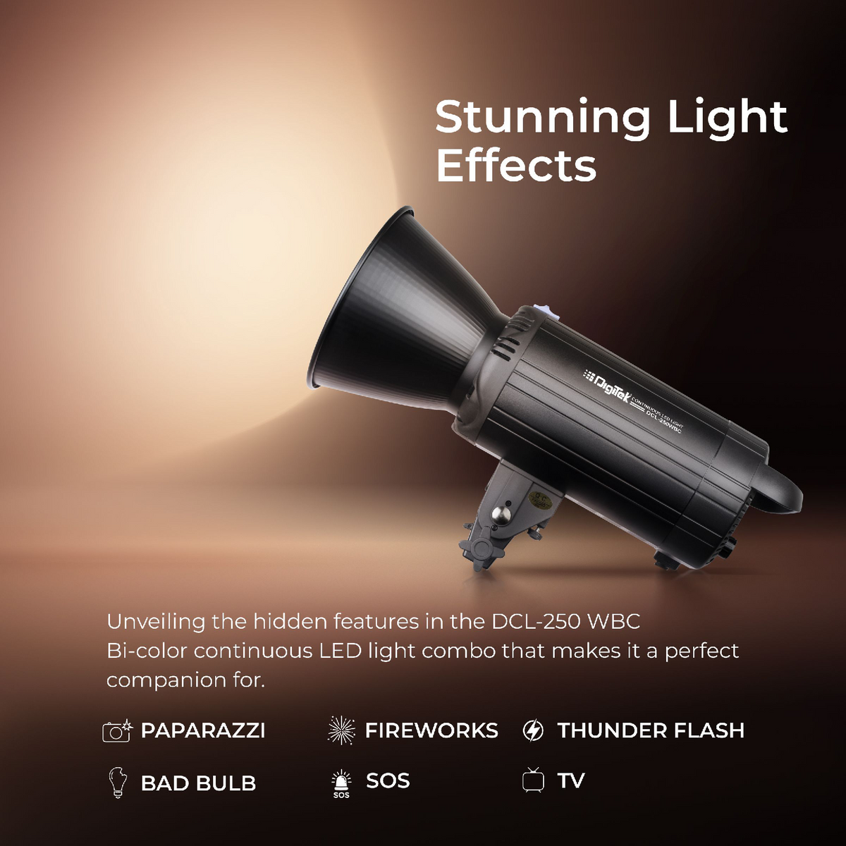 Buy Digitek Bi-Color Continuous LED/Photo/Video Light DCL-250WBC Online