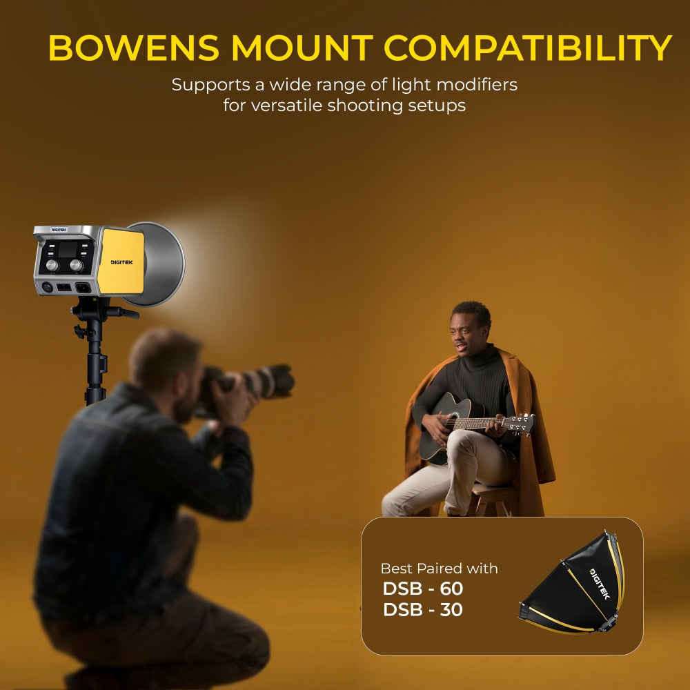 Digitek (DCL 600W Combo) Bi-Color Continuous LED Light with Bowens Mount & Reflector
