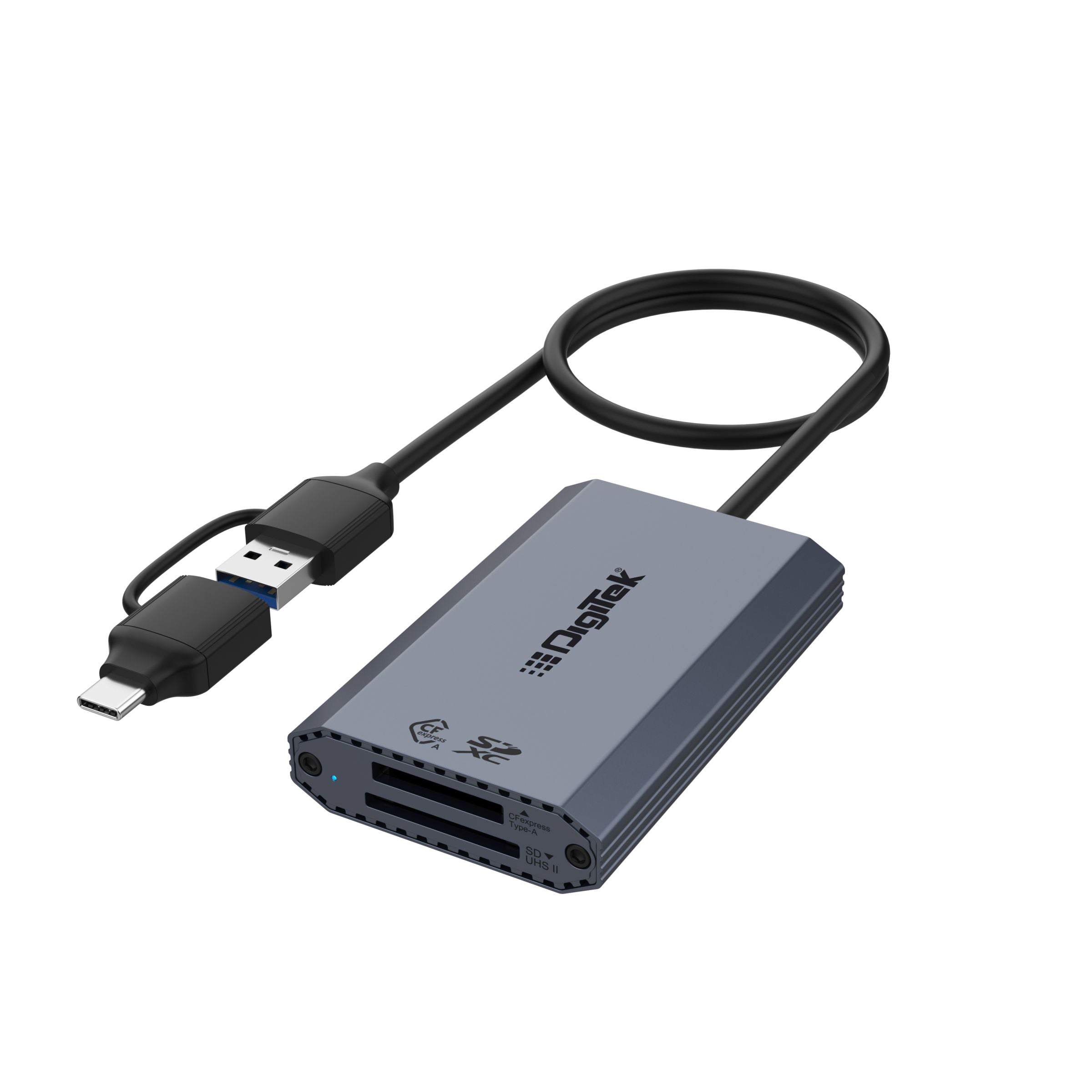 Digitek DCR-101 CFA 2-in-2 CF Express Type A & SDXC, USB 3.2 Card Reader