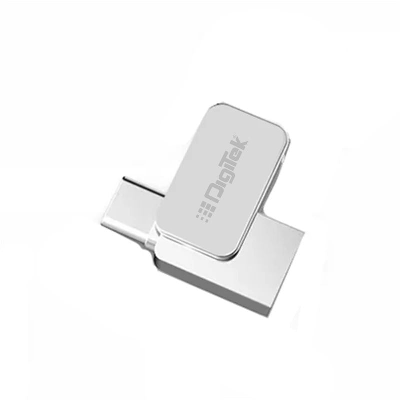 Digitek (DDUD 64G V3.0) Metal Body 64GB Storage 3.2V Dual Drive Flash Drive, USB-A & Type-C, Pen Drive, Magnetic, X-Ray & Temperature Resistant, Use with Smartphones, Tablets, Macs & USB-A Computers