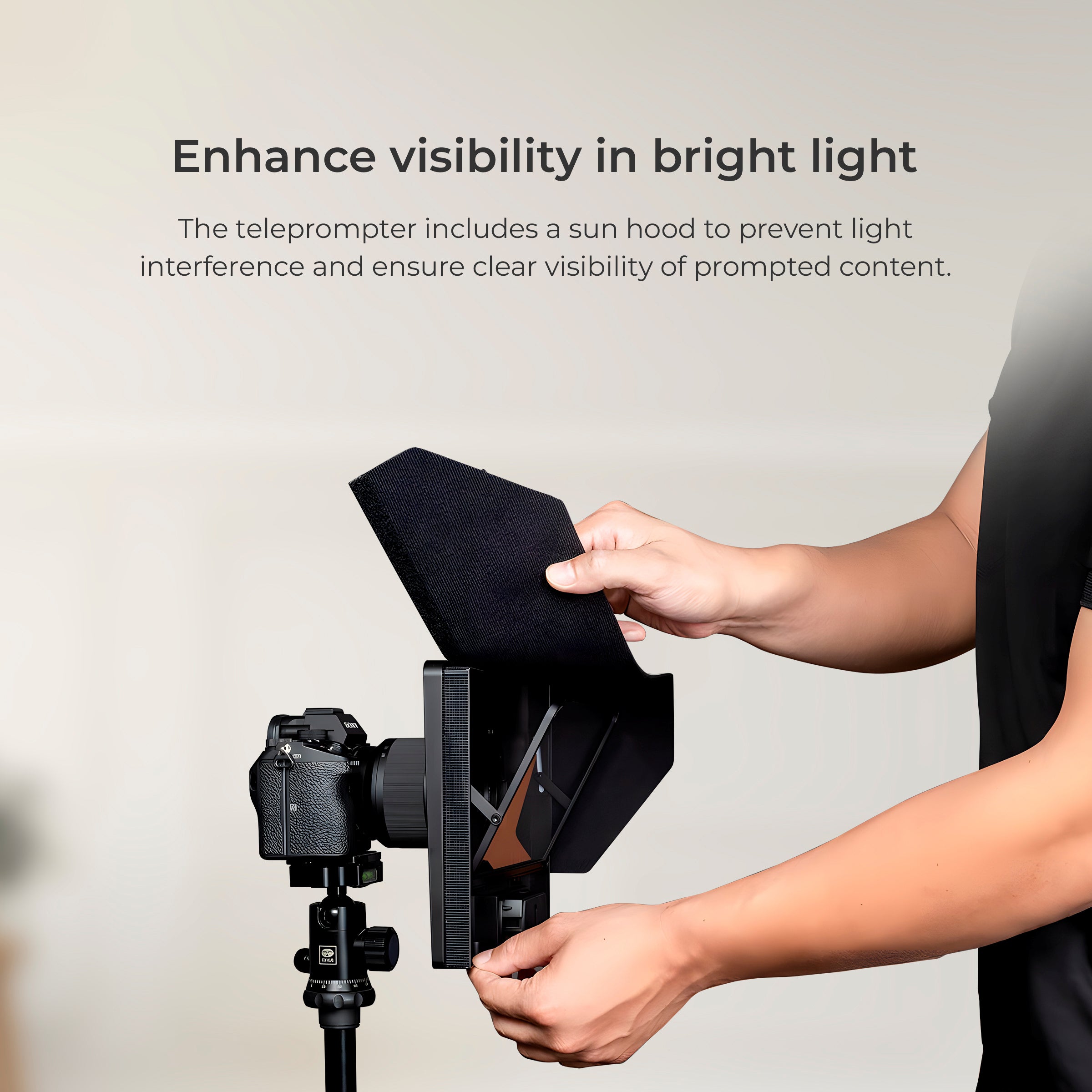 Digitek (DTP 010) 10” Digitek Teleprompter for Smartphone & DSLR Supports w/Remote Control, APP Compatible with iOS & Android System for Video Creator - Digitek