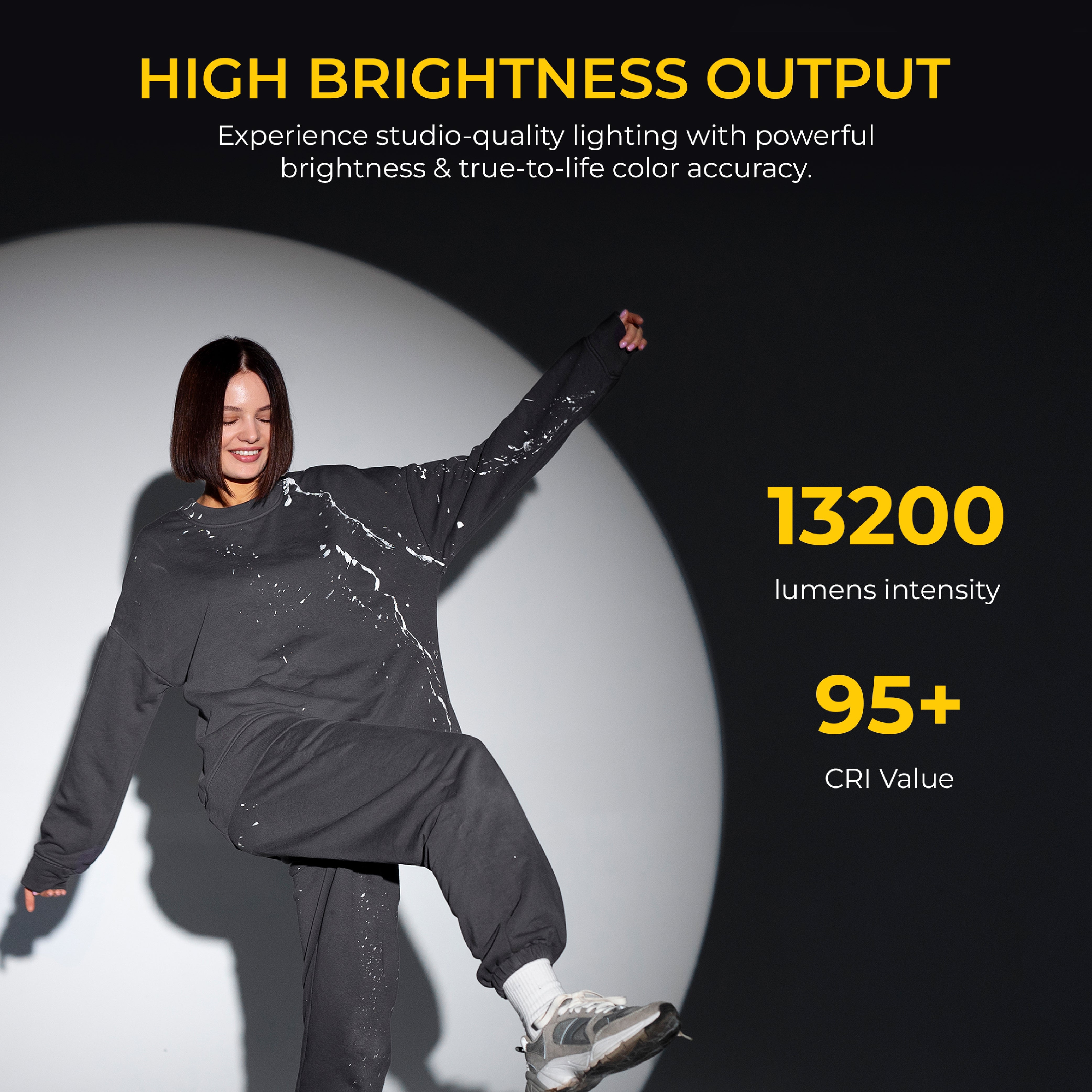 Digitek DS 35 WTP Photography Optical Snoot Light 35W, 5000mAh Rechargeable Battery, 1900K-6400K Adjustable Color Temperature, 4 Color Lights, 20 Projection Gobos, 0-100% Dimming, Type-C Fast Charging