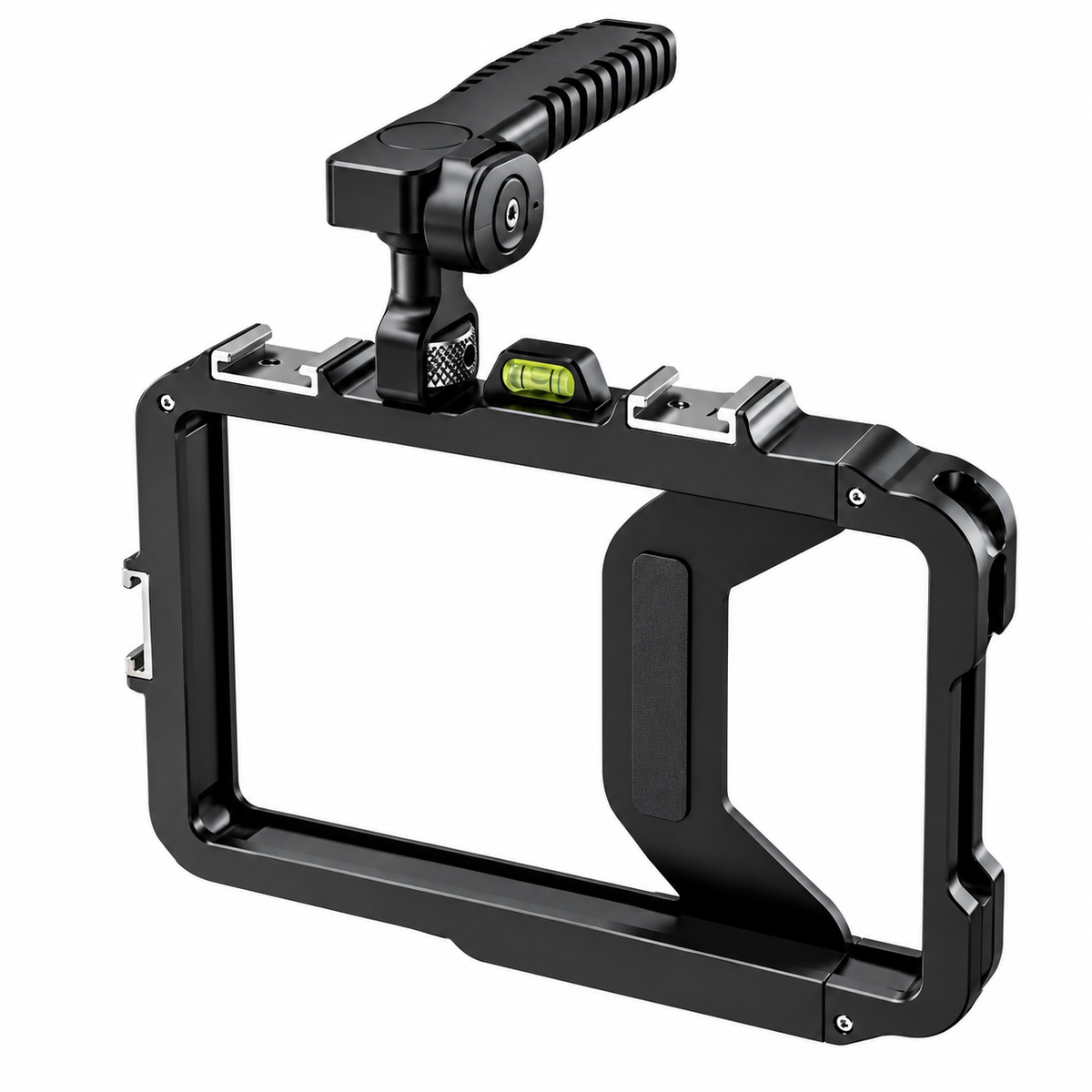 Digitek DSC-003 Smartphone Cage for Mobile Phones, 14-18cm Phone Mount, 3 Cold Shoe Mounts, 2 x 1/4" Threaded Holes, 1/4" Tripod Mount for Vlogging & Content Creation
