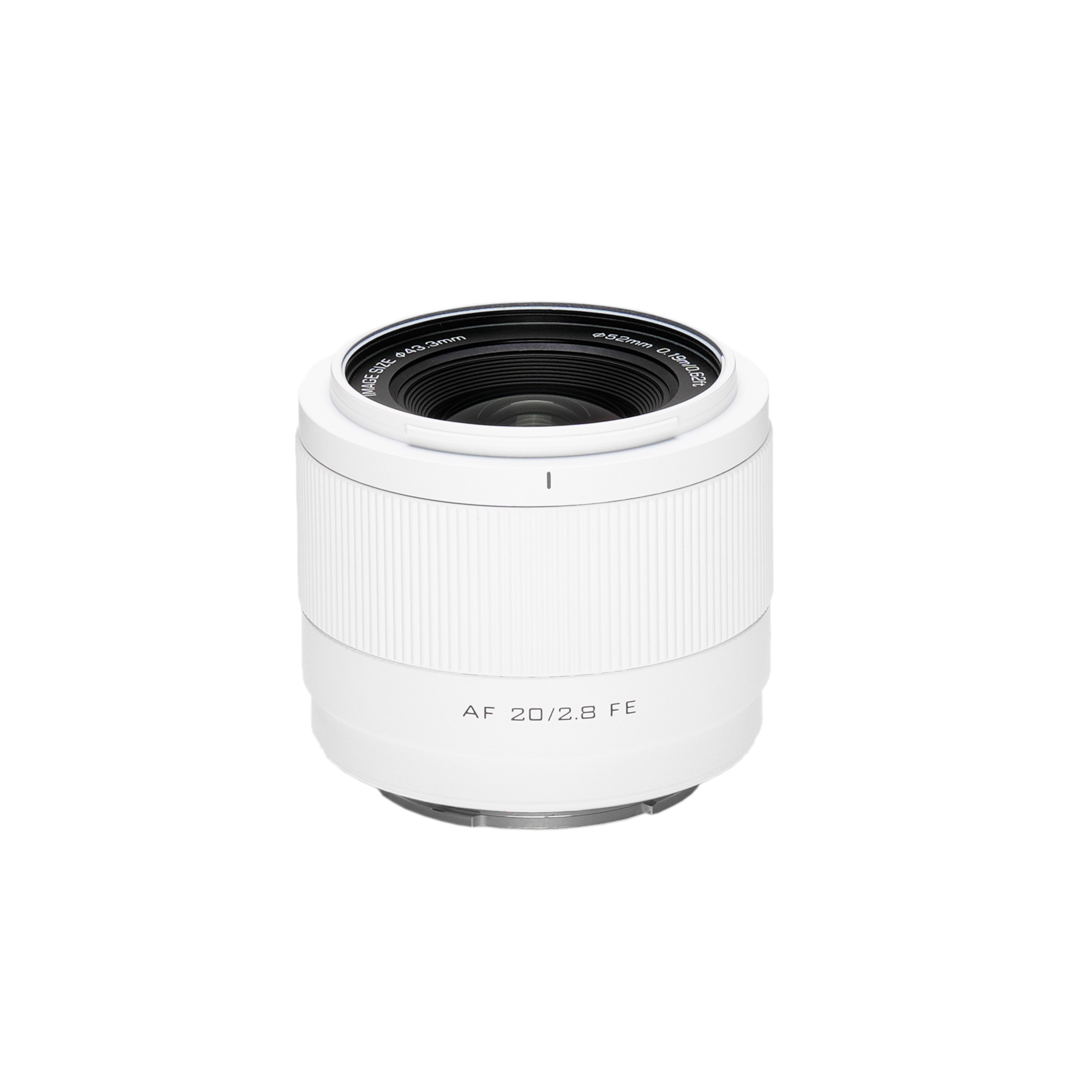 VILTROX 20mm f2.8 FE, 20mm f/2.8 e-Mount Full Frame AF Lens for Sony e Mount, Prime Wide Angle Lens for Sony e Mount a7cr a7cii a7c a6700 zv-e100 a6600 a6400 a7iv a7iii (White Color)