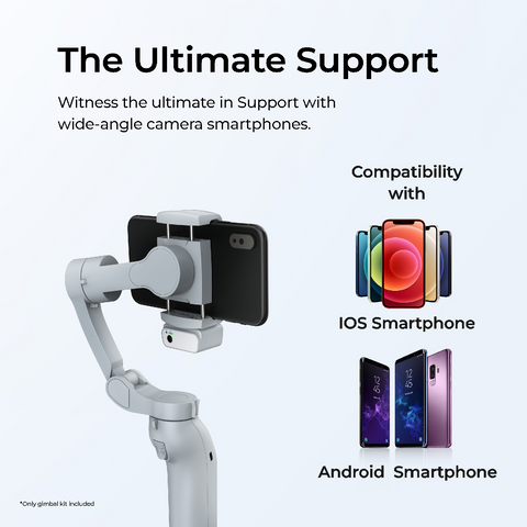 Digitek DSG-007F AI 3 Axis Wide Angle Smartphone Gimbal with AI Tracker & 5 hrs Working time