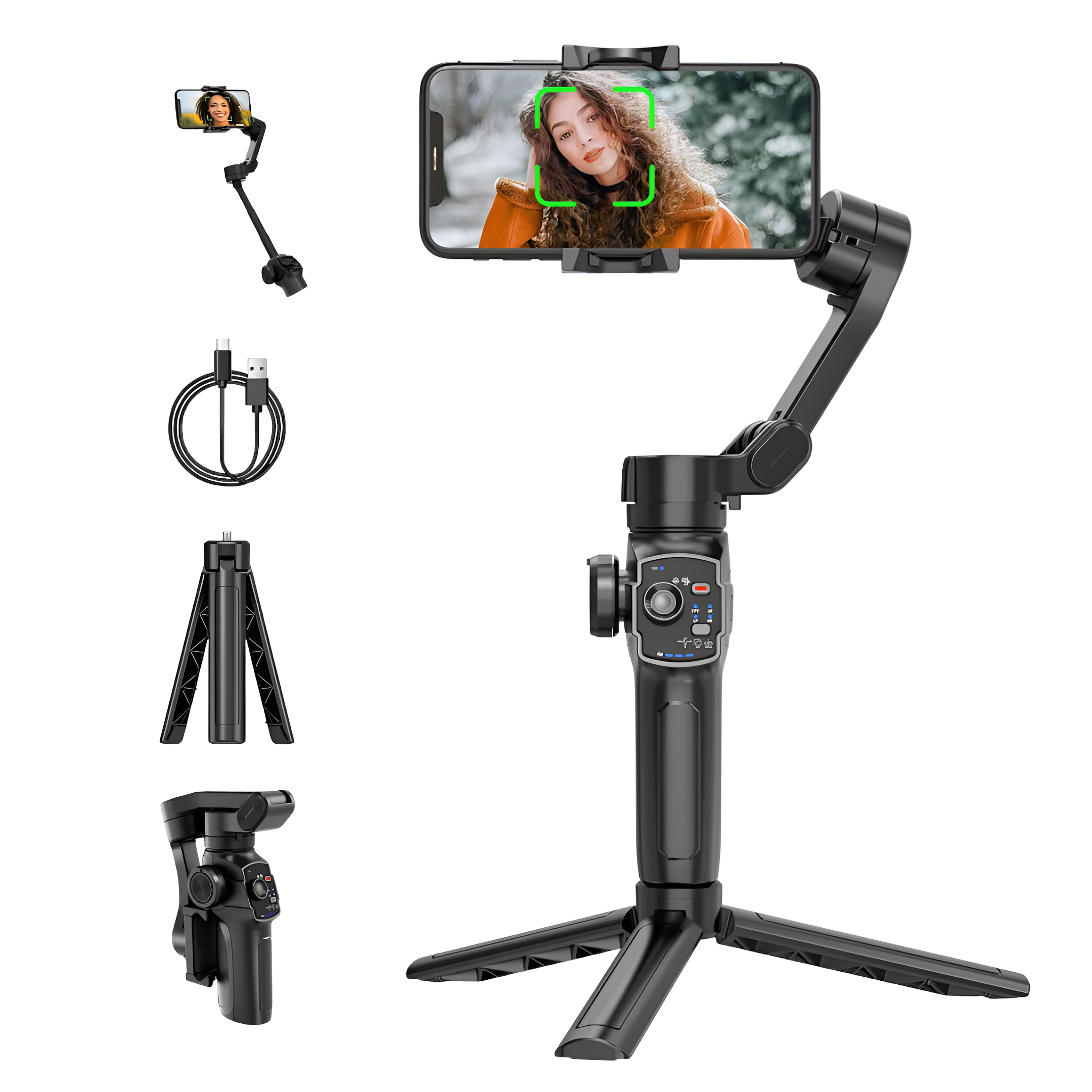 Digitek (DSG-009F) 3 Axis Foldabe Smartphone Gimbal with Built in Extandable Telescopic Rod