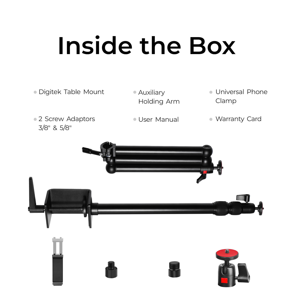 Table Camera Mount Module Buy Digitek DTMHA-001 Table Mount with Auxiliary Arm for Streaming Online