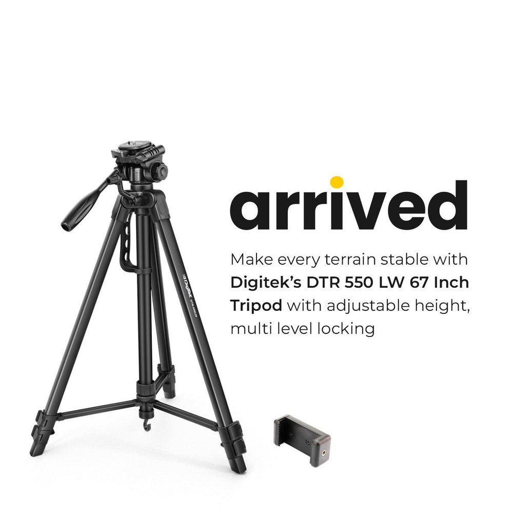 Buy Digitek (DTR 550 LW) 67 Inch Foldable Tripod Stand with Phone Holder