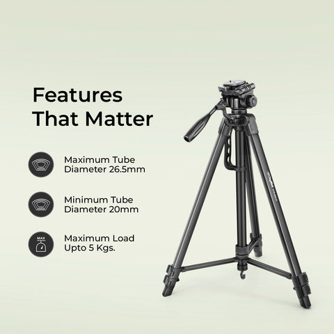 Digitek (DTR-550 LW) (67 Inch) Tripod For DSLR, Camera with Operating Height: 5.57 Feet