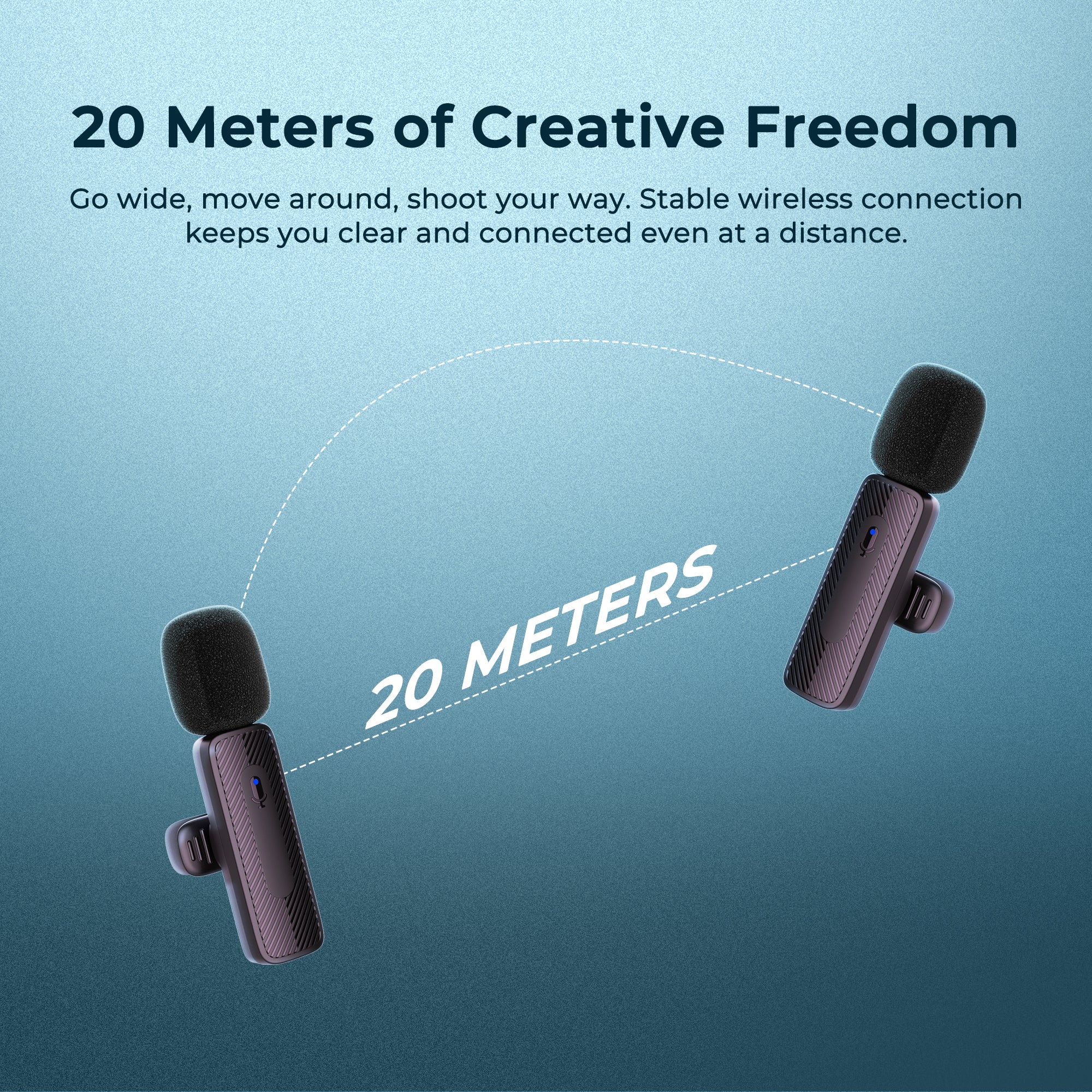 Digitek (DWM-009 PRO) 2.4G 1 Receiver with Lightning Connector & Dual Respondent 2 Microphone
