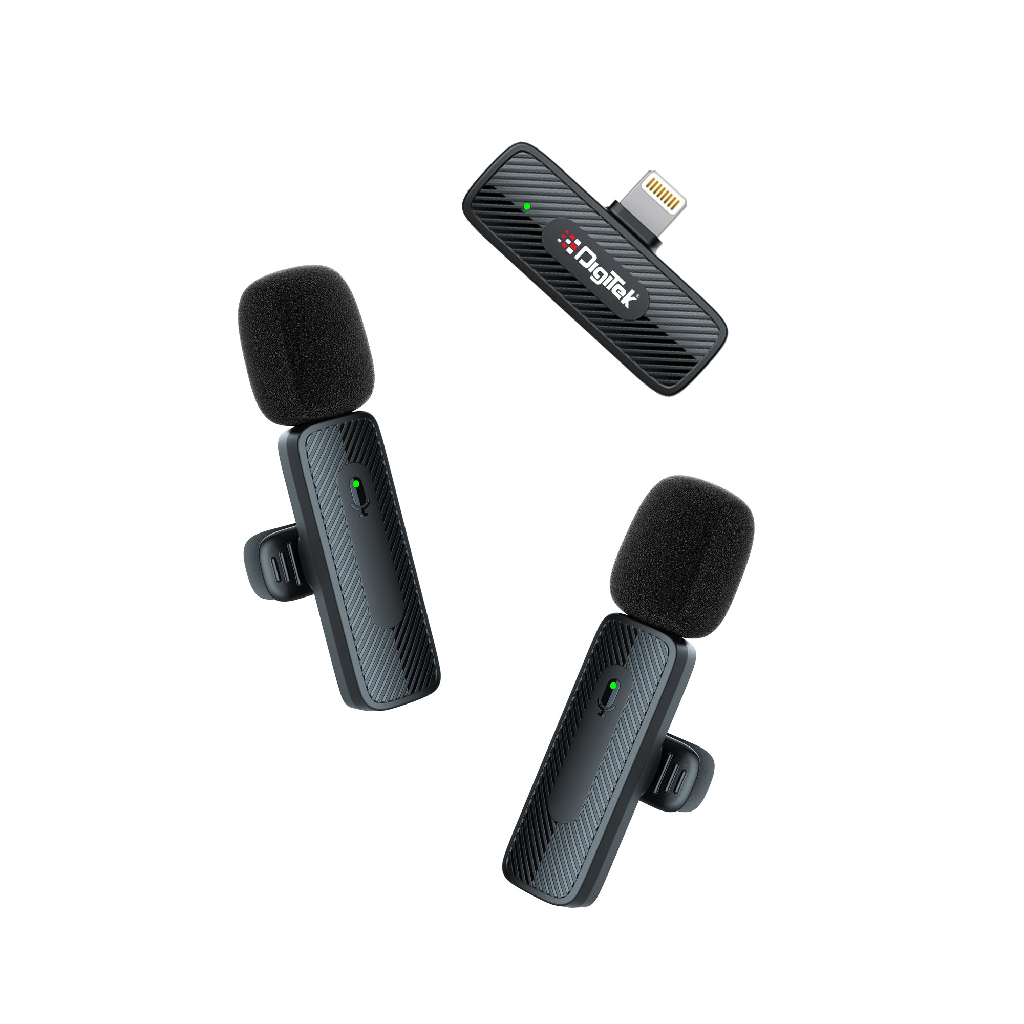 Digitek (DWM-009 PRO) 2.4G 1 Receiver with Lightning Connector & Dual Respondent 2 Microphone